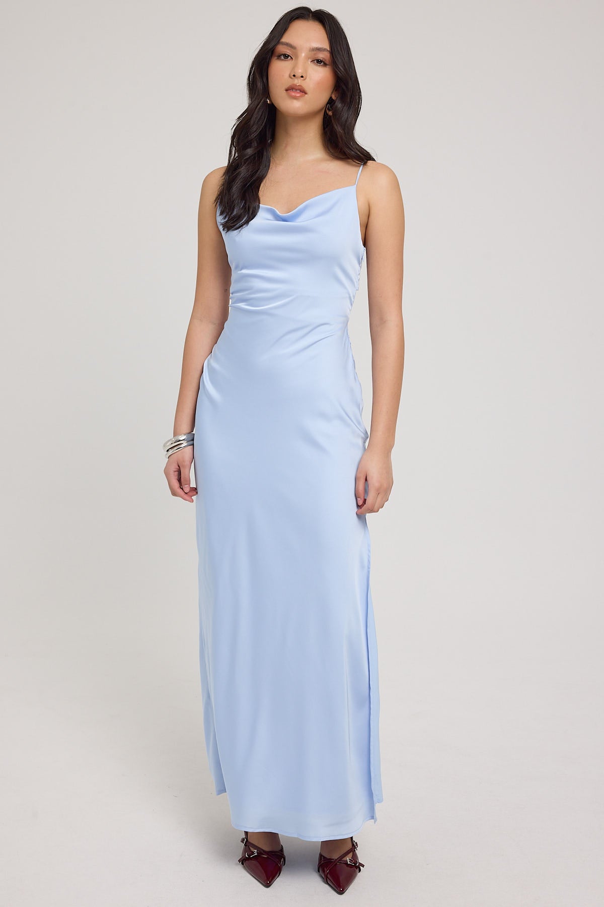 Perfect Stranger Evie Recycled Maxi Dress Baby Blue