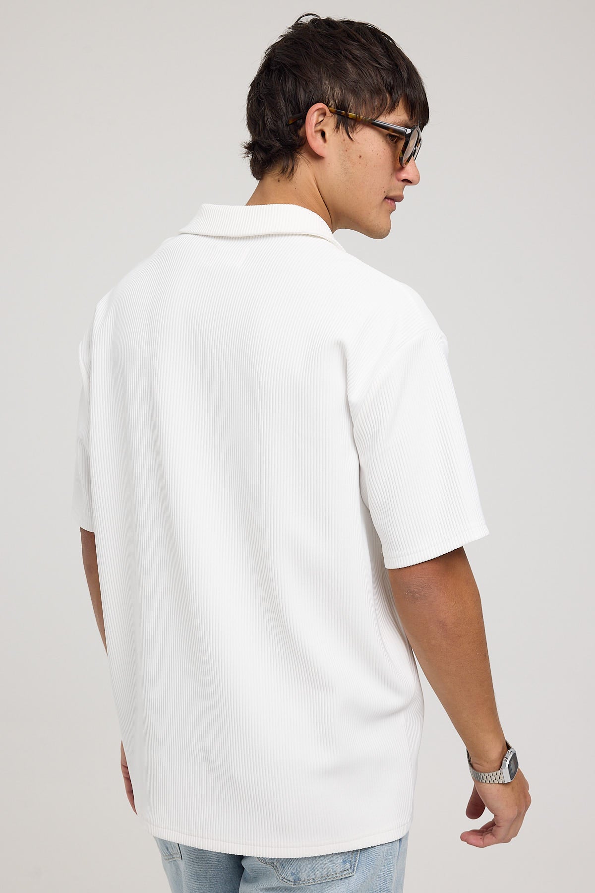 Common Need Austin Pleated Polo White