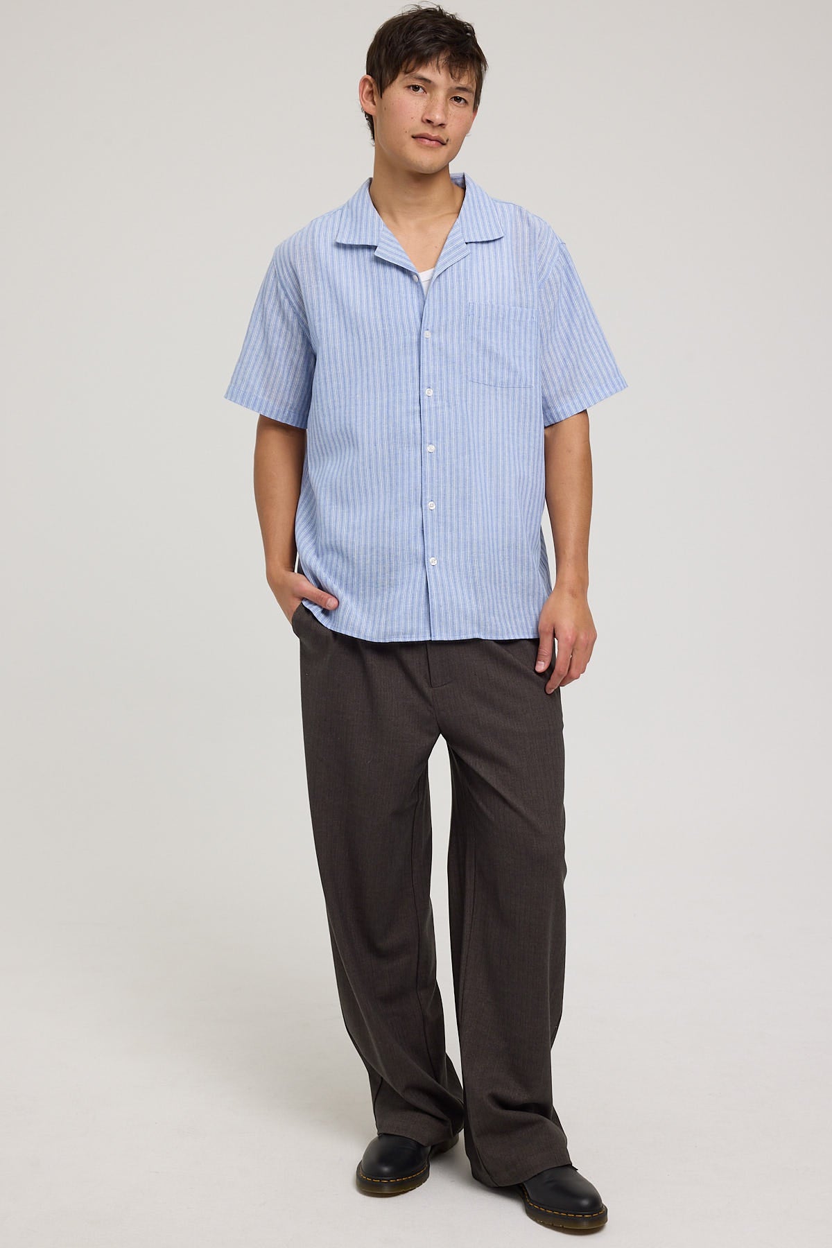 Common Need Avenue Resort Shirt Blue Stripe