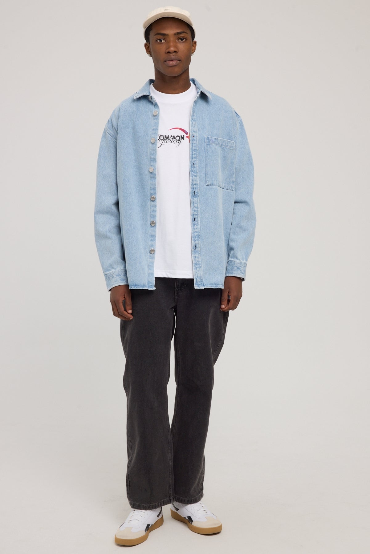 Common Need Pierre Denim Overshirt Light Blue Denim – Universal Store