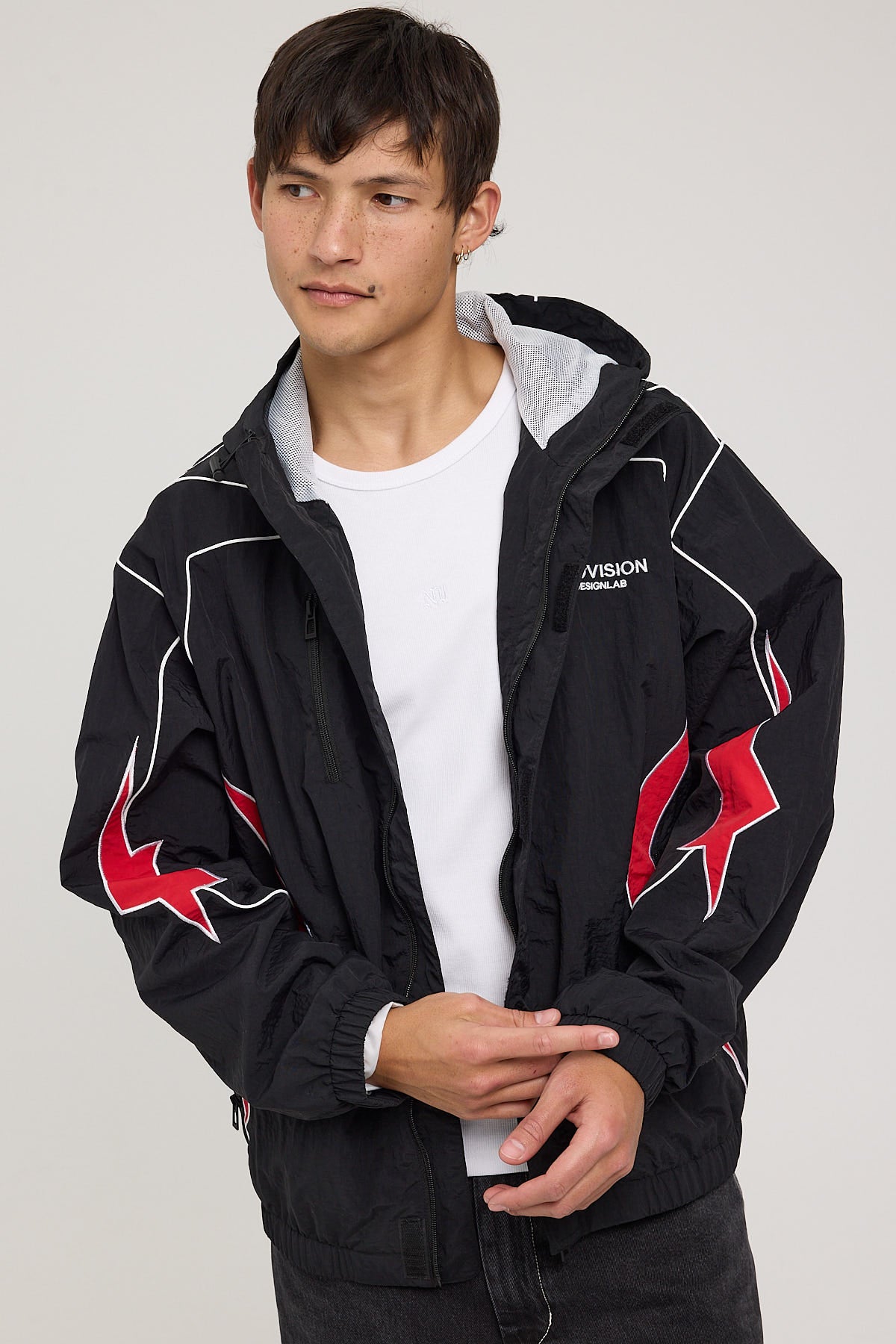 Neovision Venom Panelled Track Jacket Black/Red