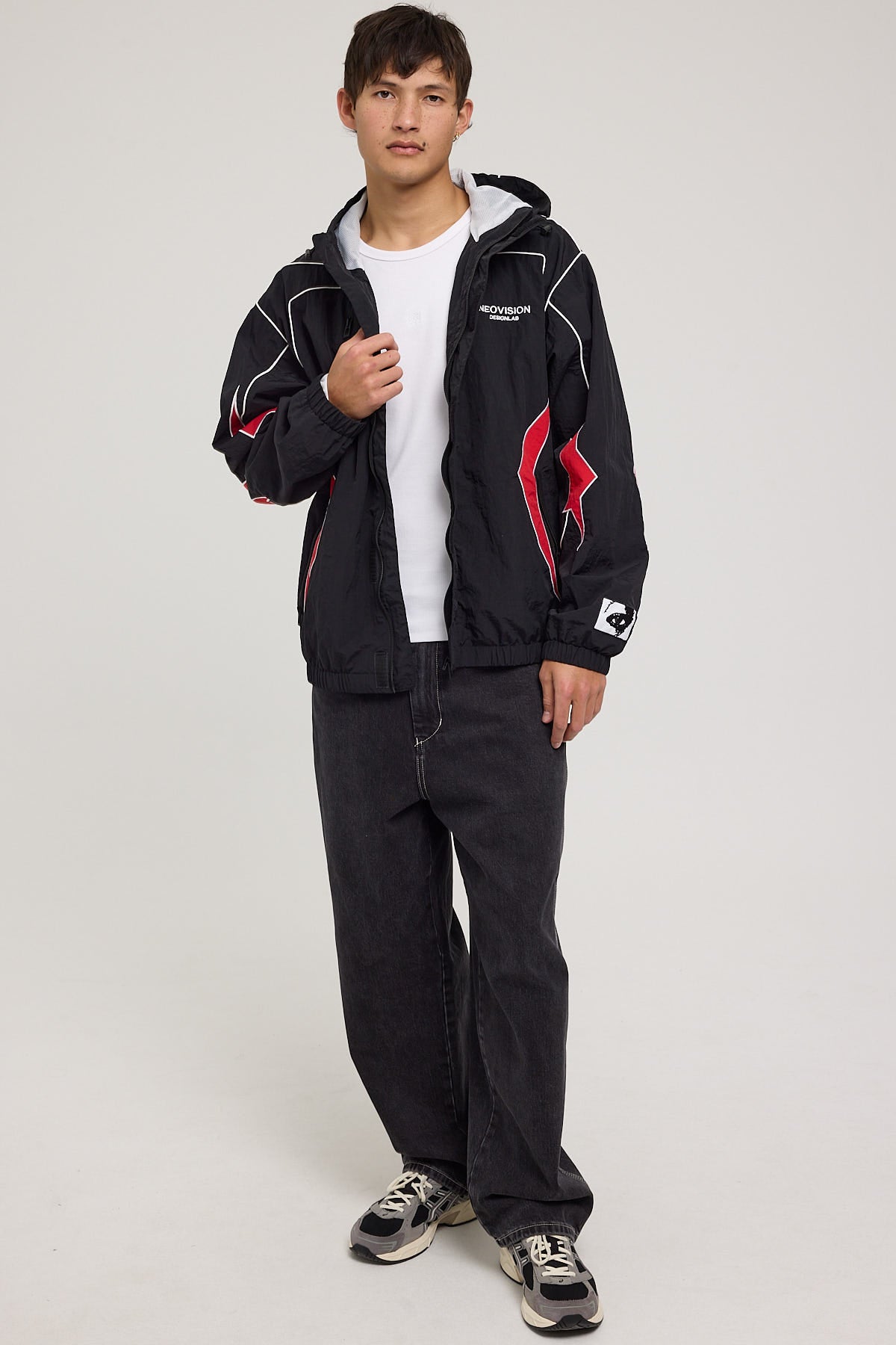 Neovision Venom Panelled Track Jacket Black/Red