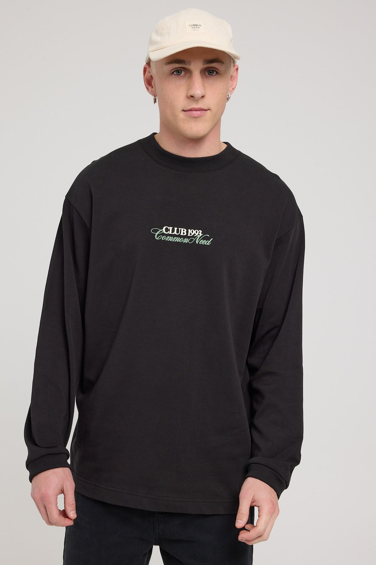 Common Need Club 1993 Heavyweight Long Sleeve Tee Night Black