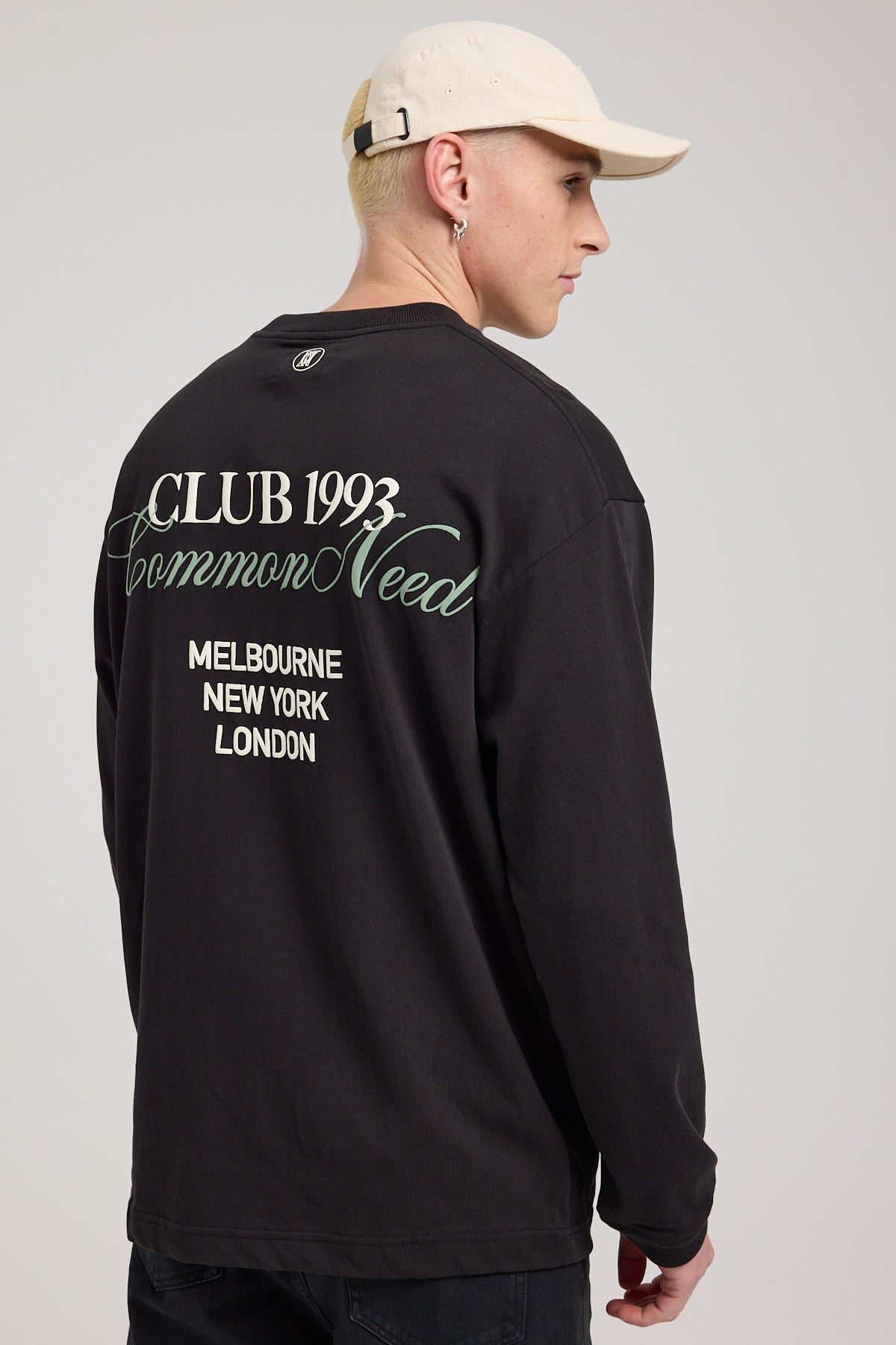 Common Need Club 1993 Heavyweight Long Sleeve Tee Night Black