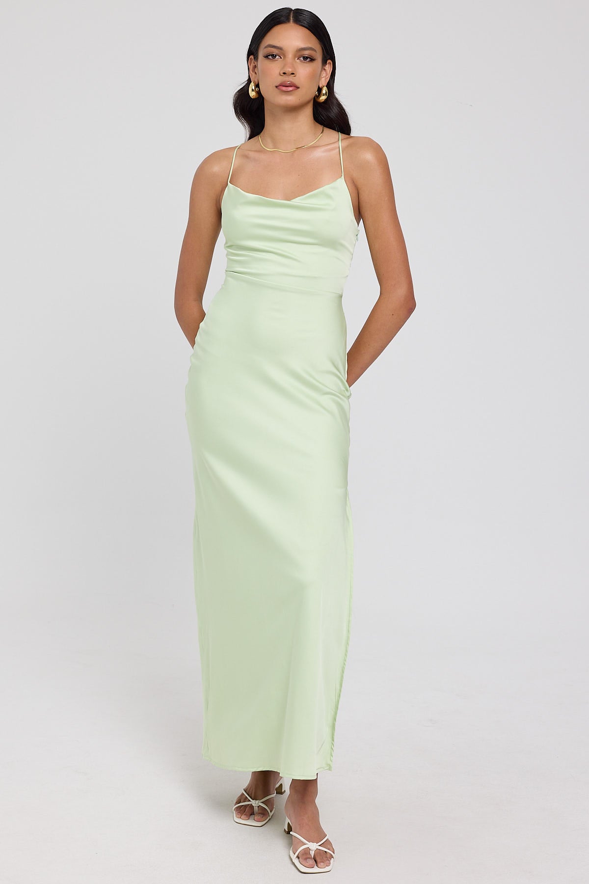 Perfect Stranger Evie Recycled Maxi Dress Sage