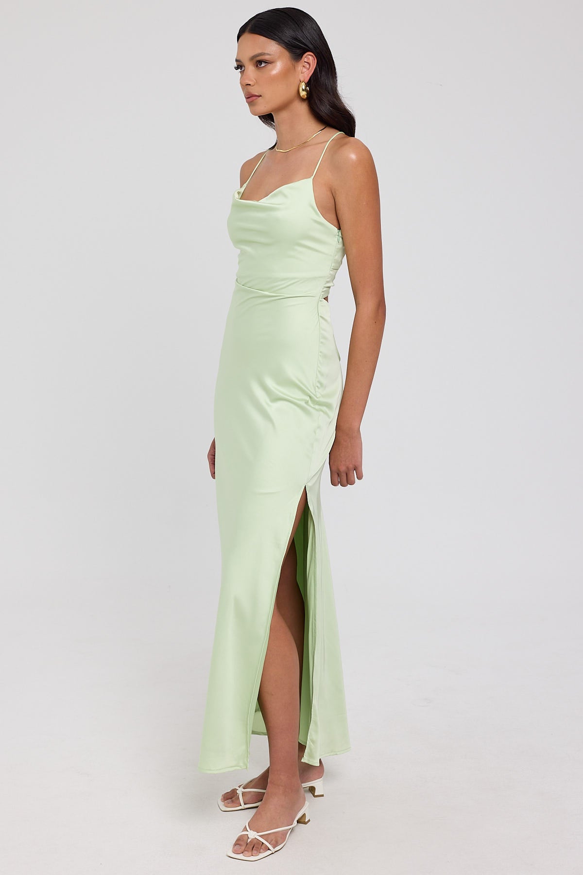 Perfect Stranger Evie Recycled Maxi Dress Sage