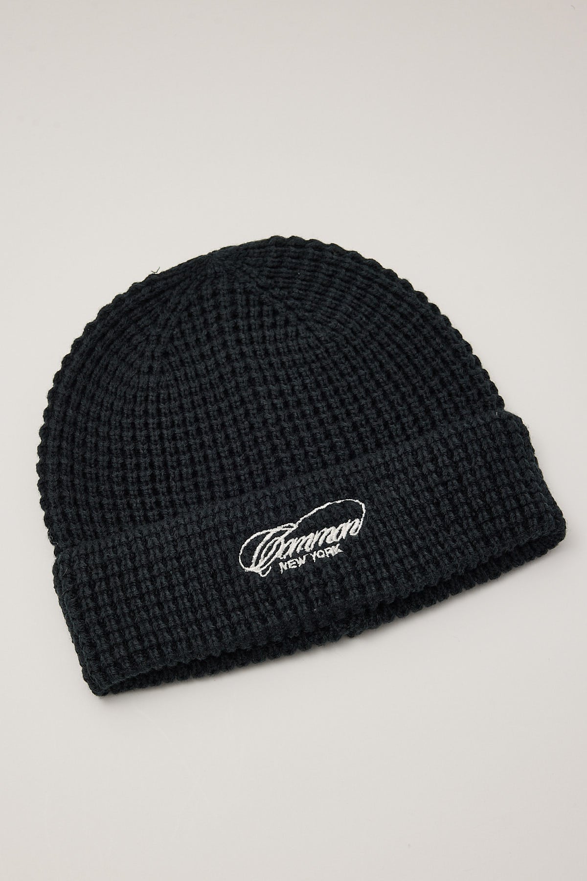 Common Need Grandeur Low Profile Waffle Beanie Black