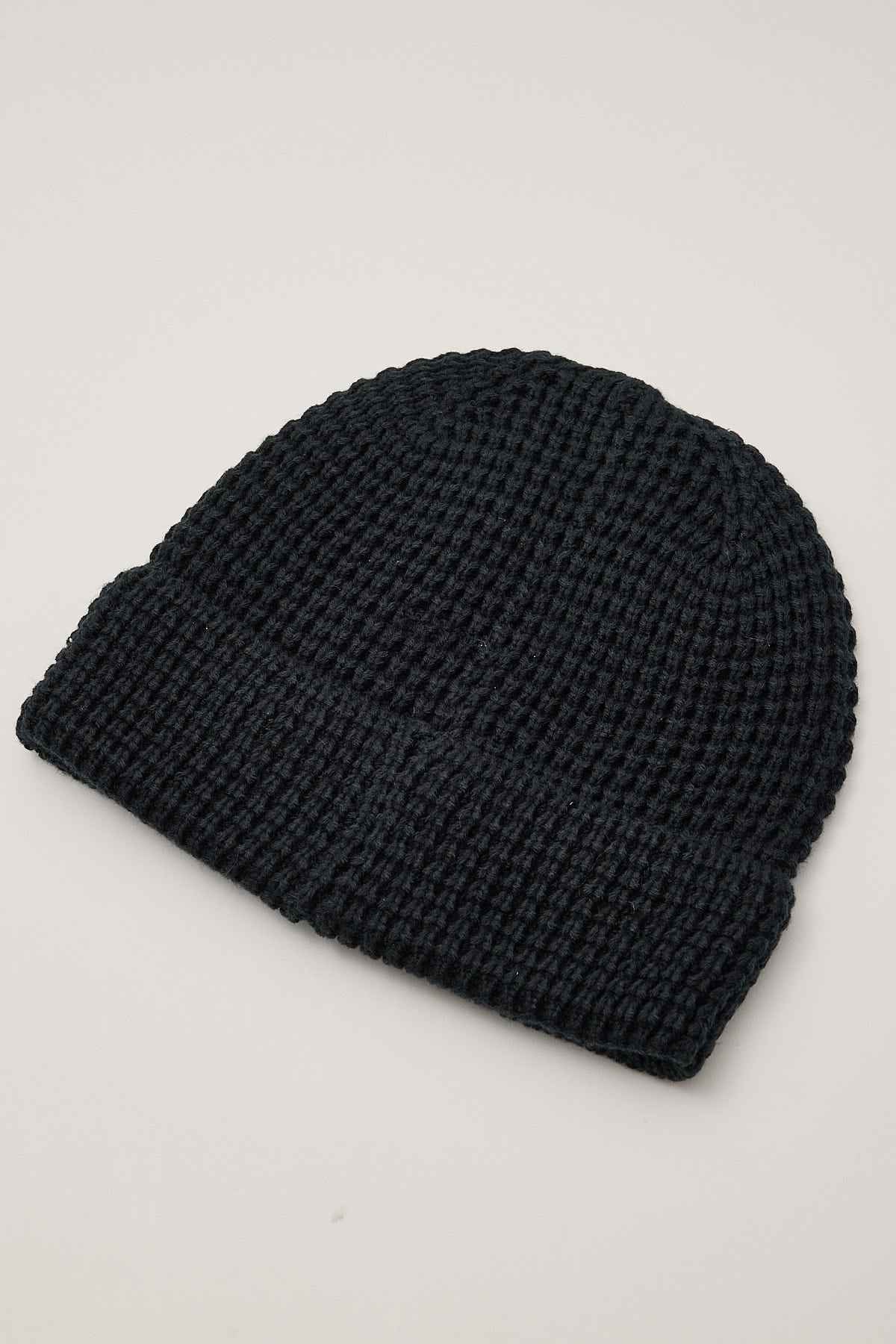 Common Need Grandeur Low Profile Waffle Beanie Black