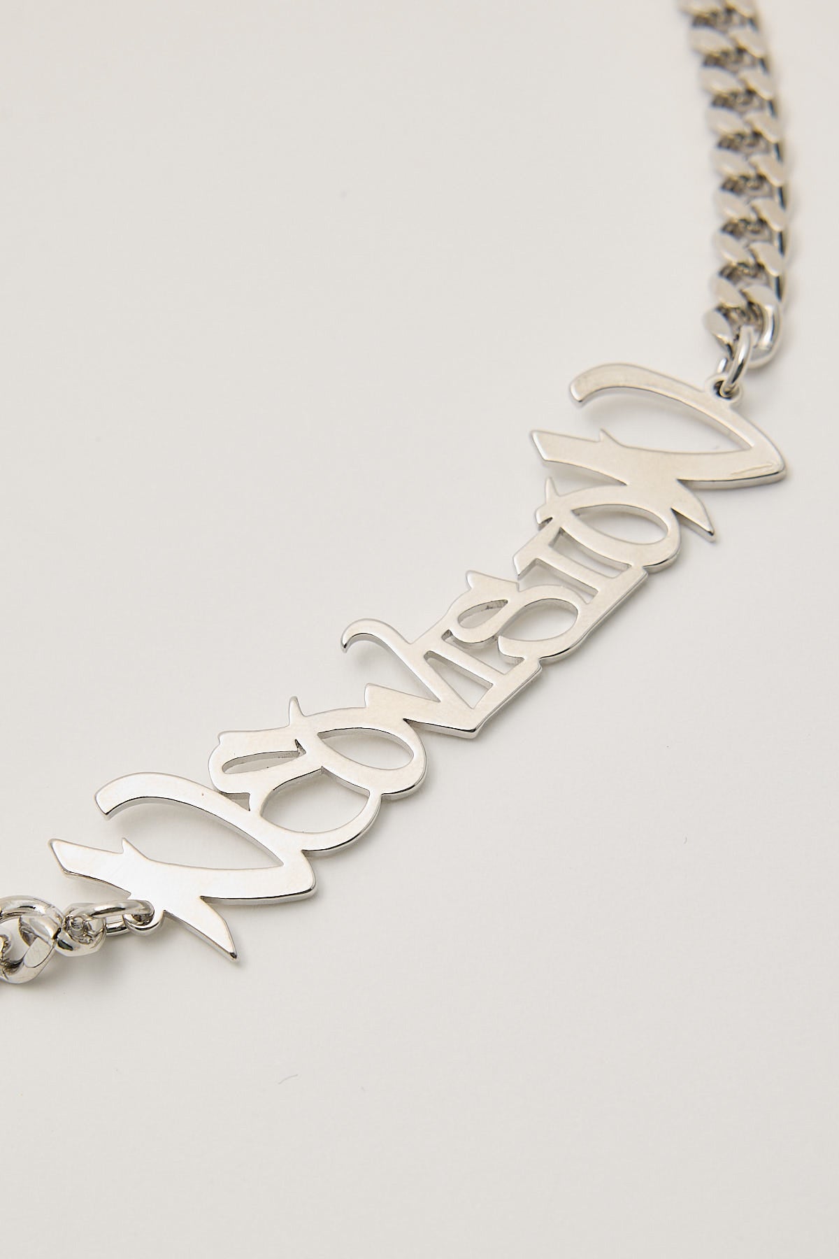 Neovision Graffiti Curb Necklace Silver