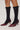 Token Lace Long Bow Frill Sock Black