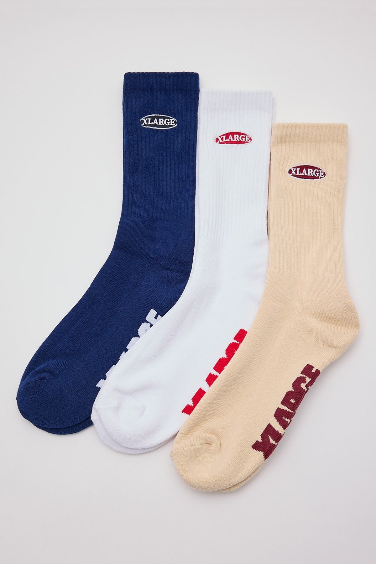 Xlarge Patch Sock 3Pack Multi Coloured