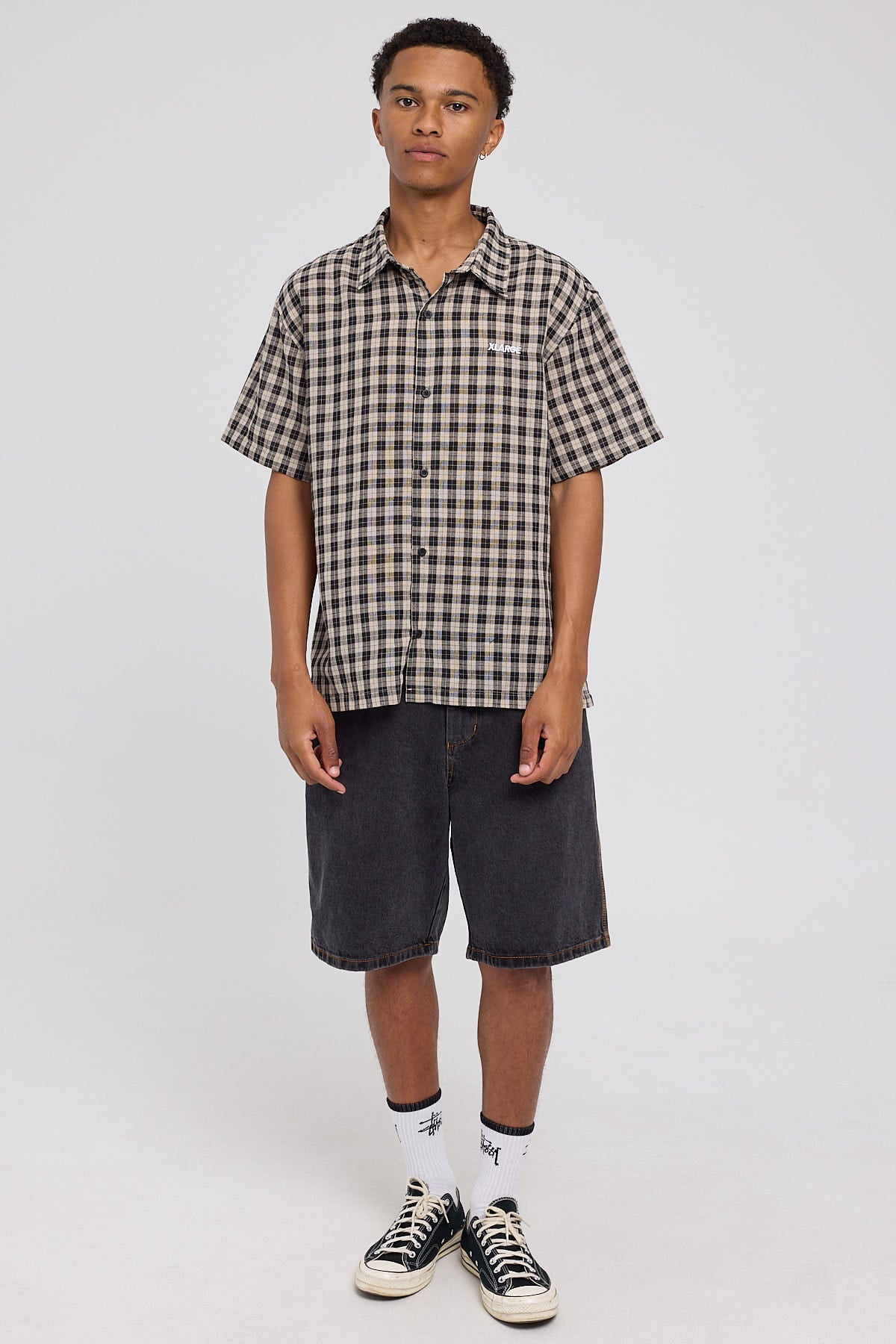 Xlarge 91 Oxford SS Shirt Tan/Black