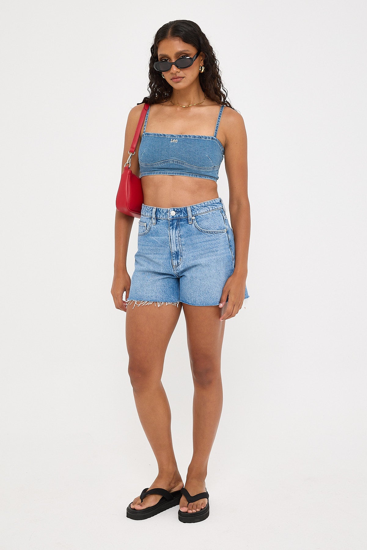 Lee Natasha Crop Top Hustle Blue