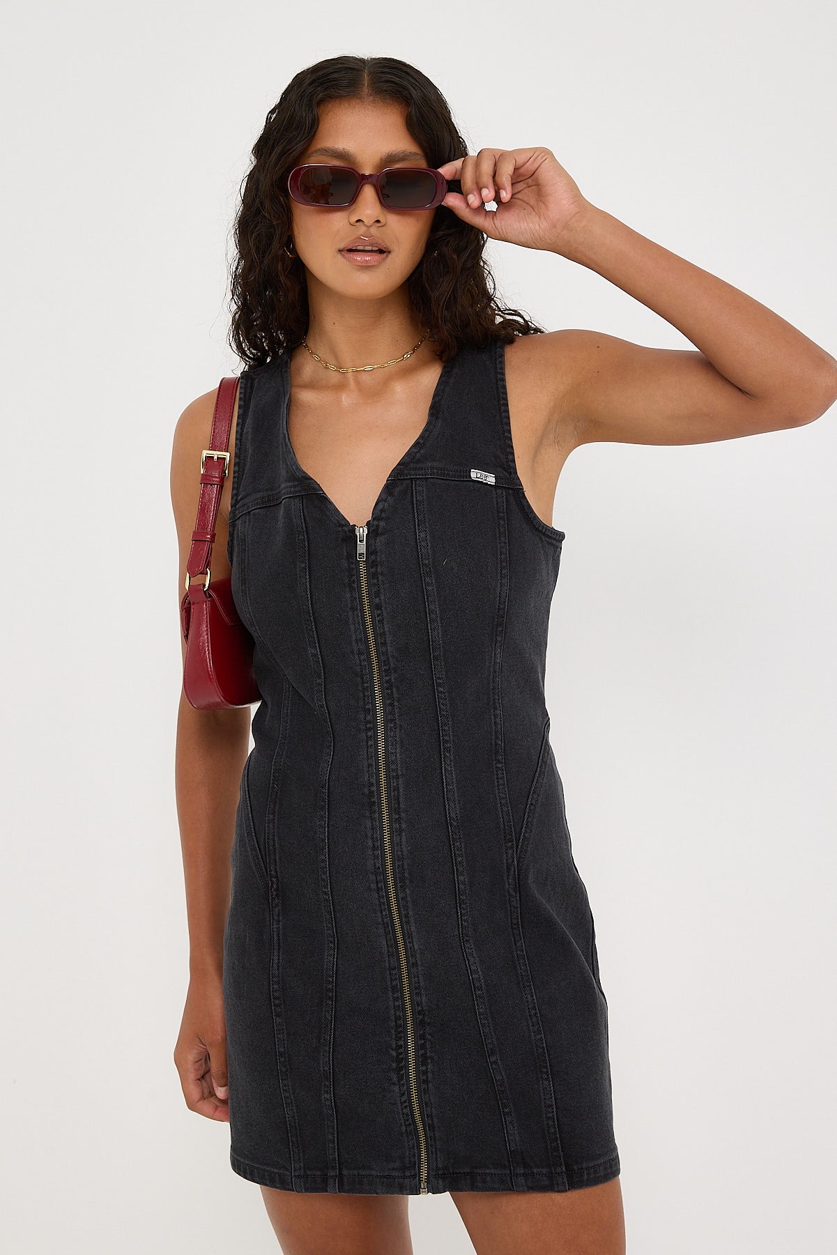 Lee Robbie Denim Dress Ashen Black