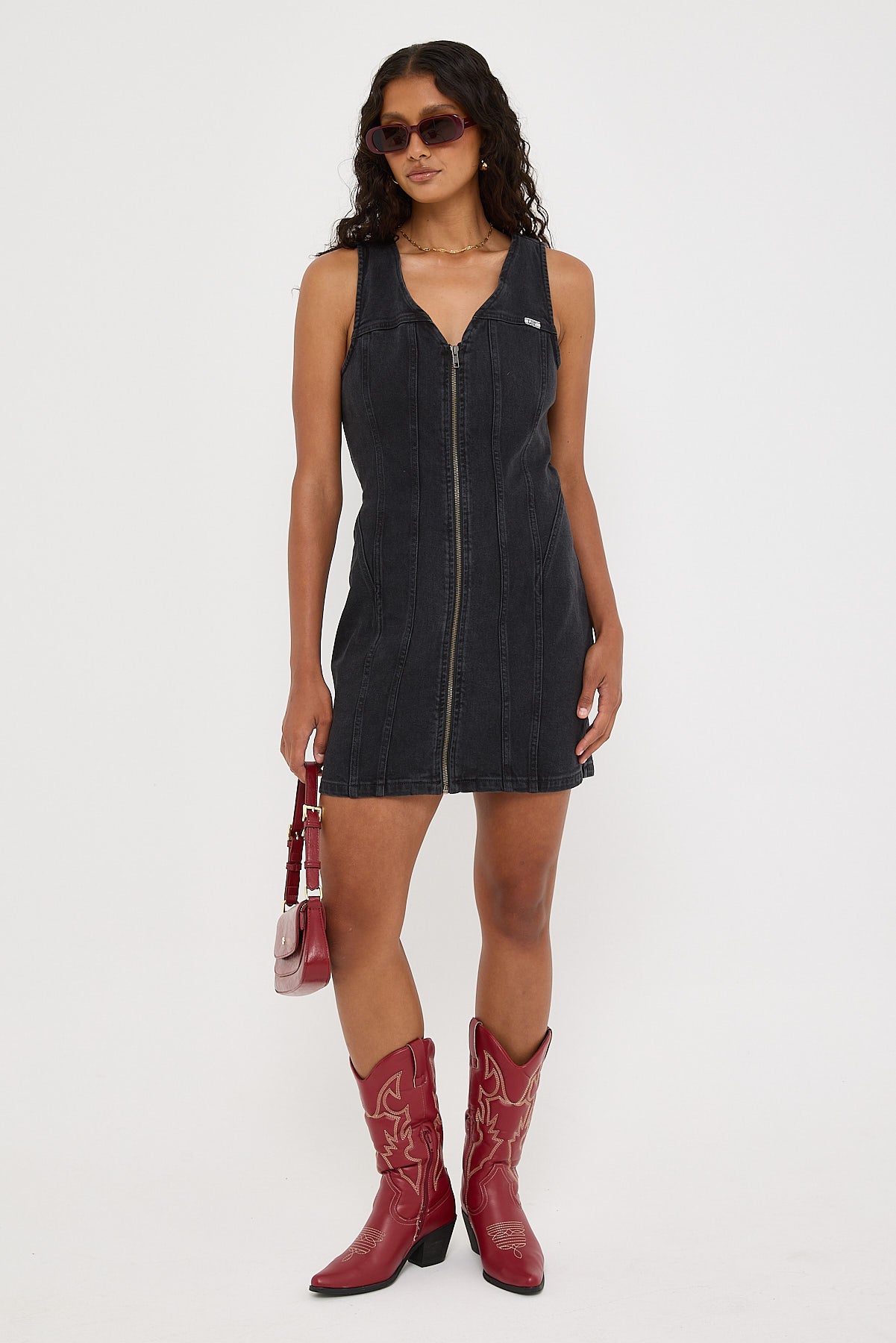 Lee Robbie Denim Dress Ashen Black