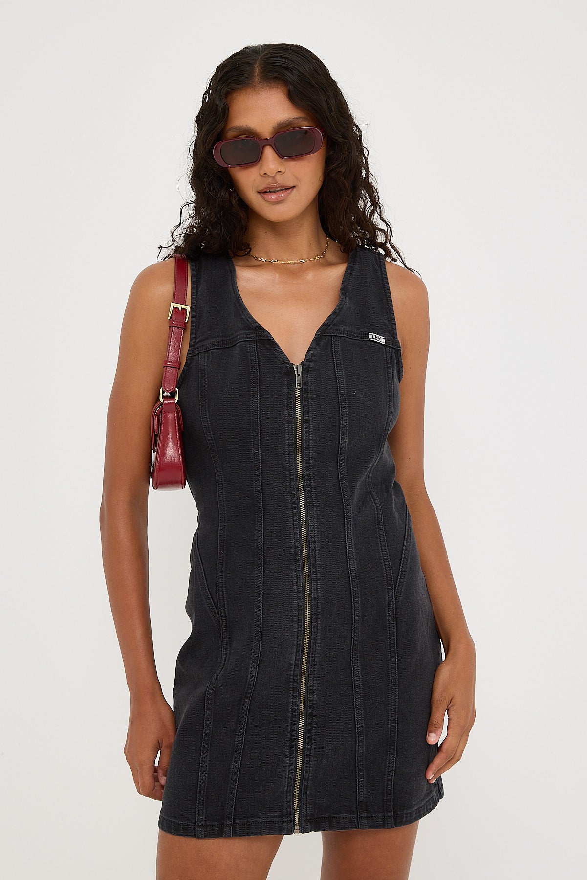 Lee Robbie Denim Dress Ashen Black