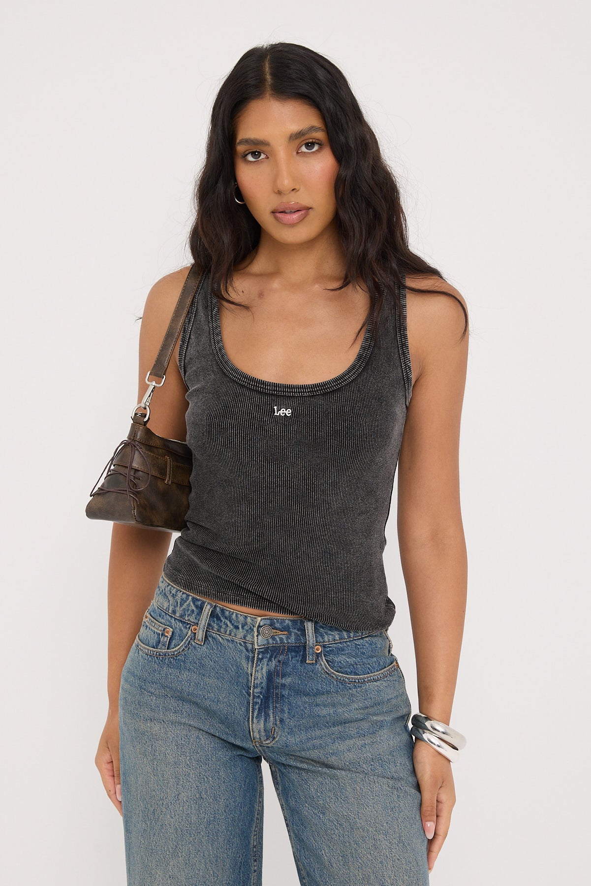 Lee Scoop Rib Tank Acid Black