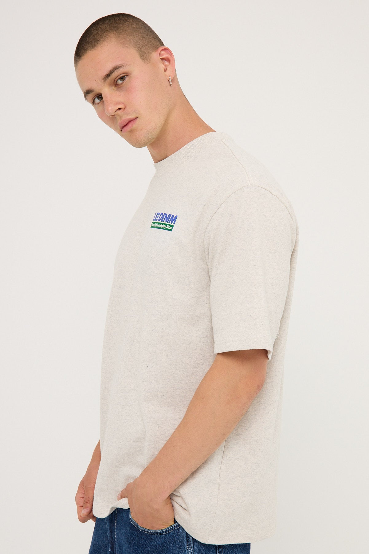 Lee Trade Baggy Tee Grey Marle