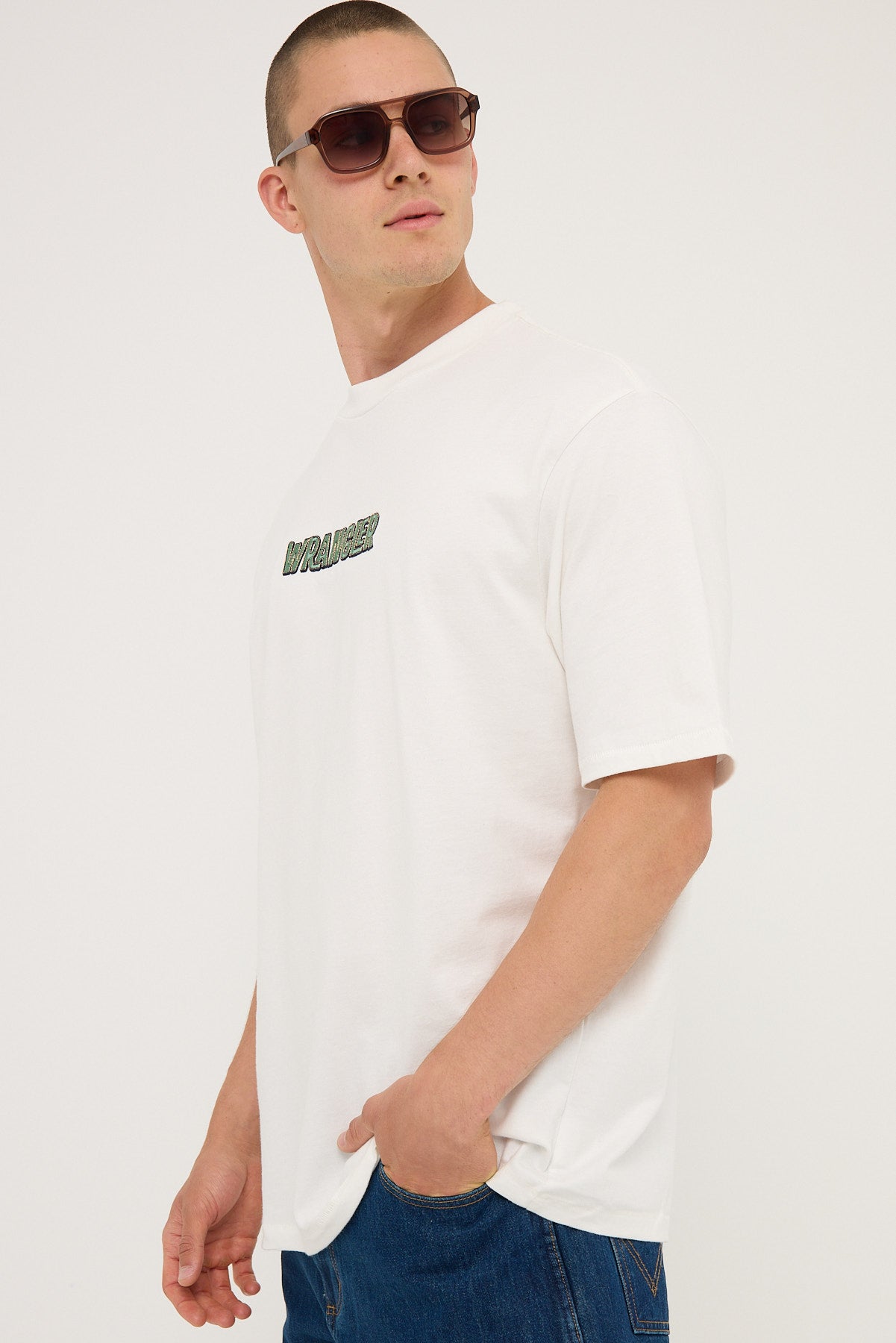 Wrangler Clam Slacker Tee White