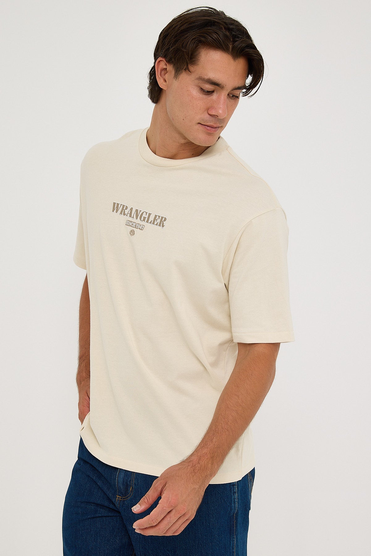 Wrangler Parlour Slacker Tee Ecru