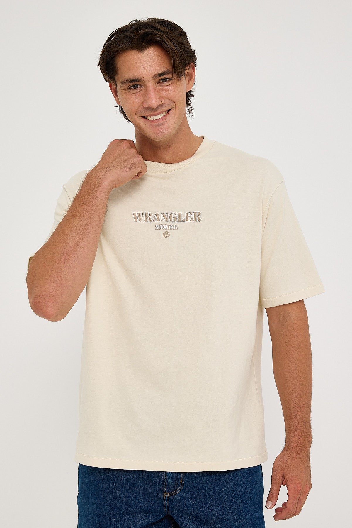 Wrangler Parlour Slacker Tee Ecru