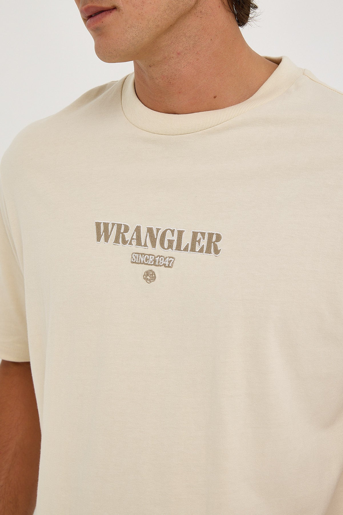 Wrangler Parlour Slacker Tee Ecru