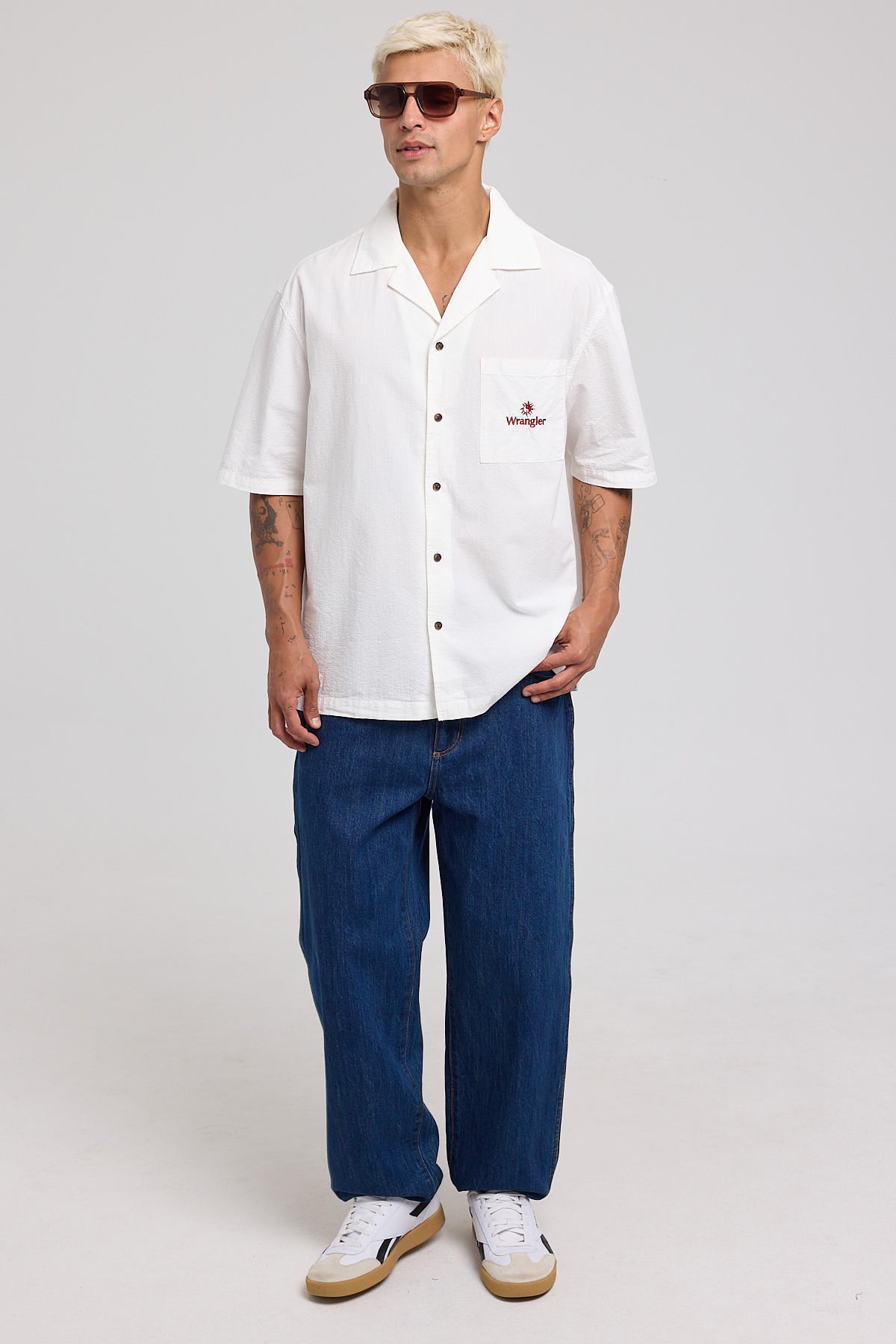 Wrangler Box Resort Shirt White