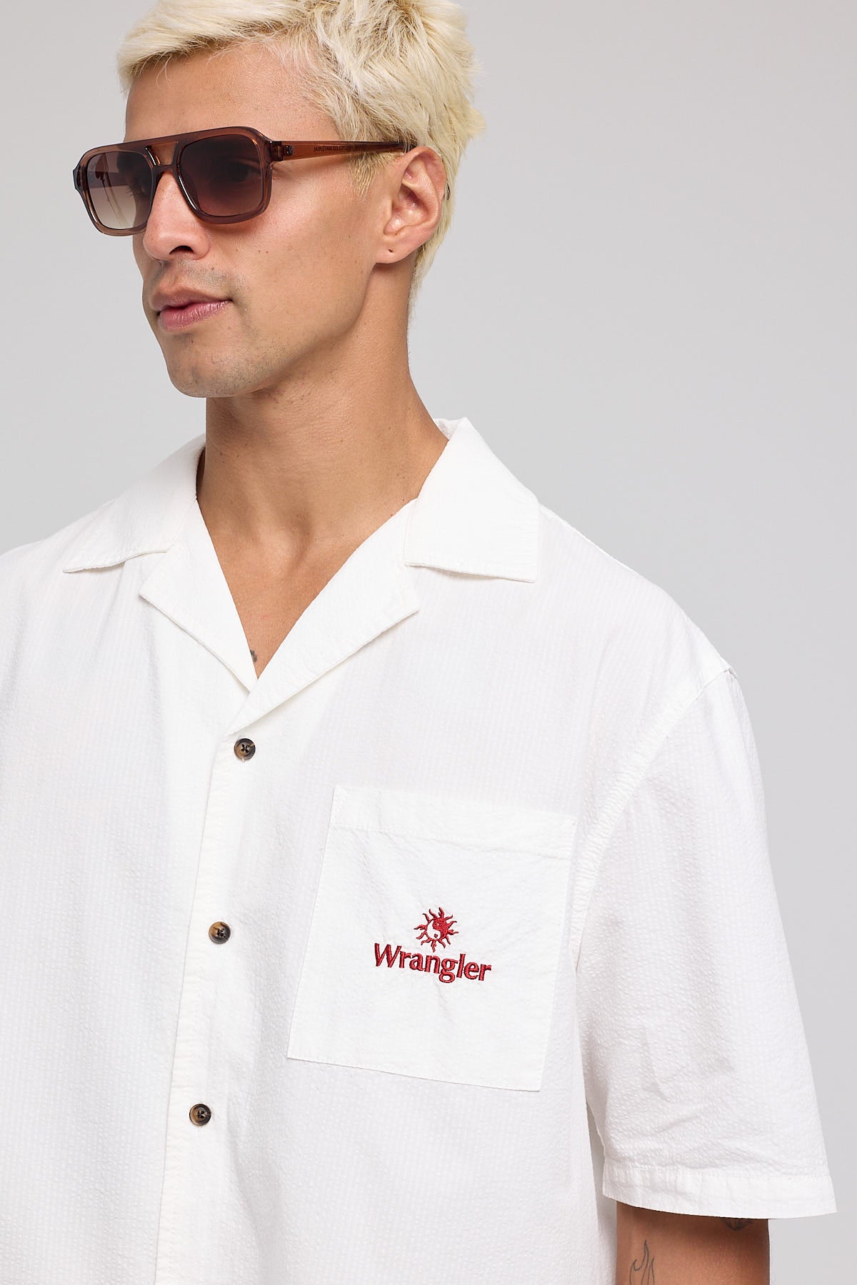 Wrangler Box Resort Shirt White