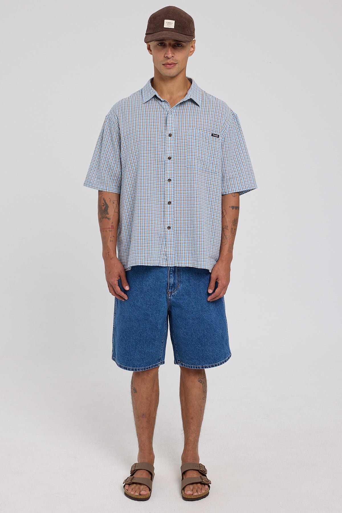 Wrangler Boxcar Shirt Blue Check