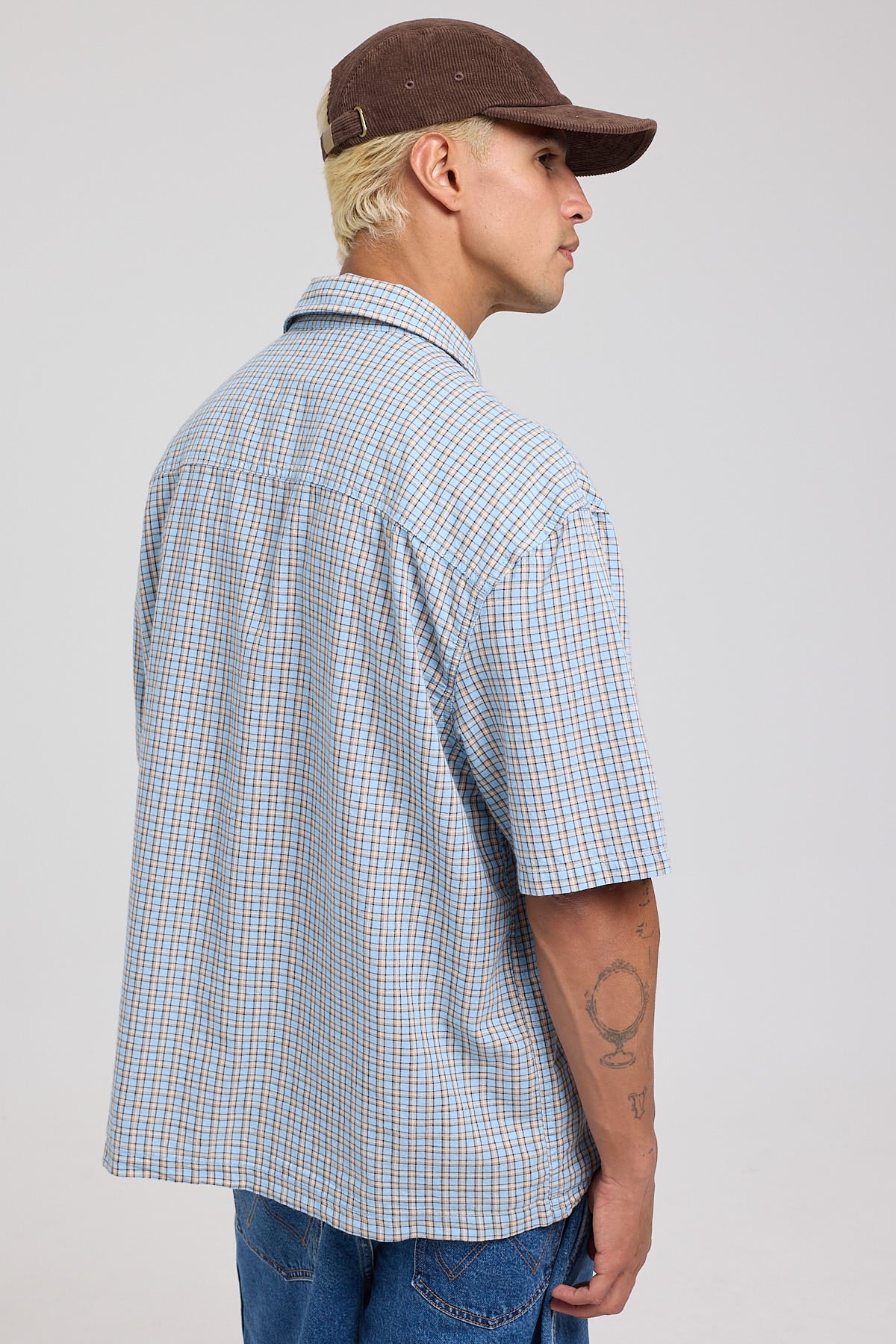 Wrangler Boxcar Shirt Blue Check