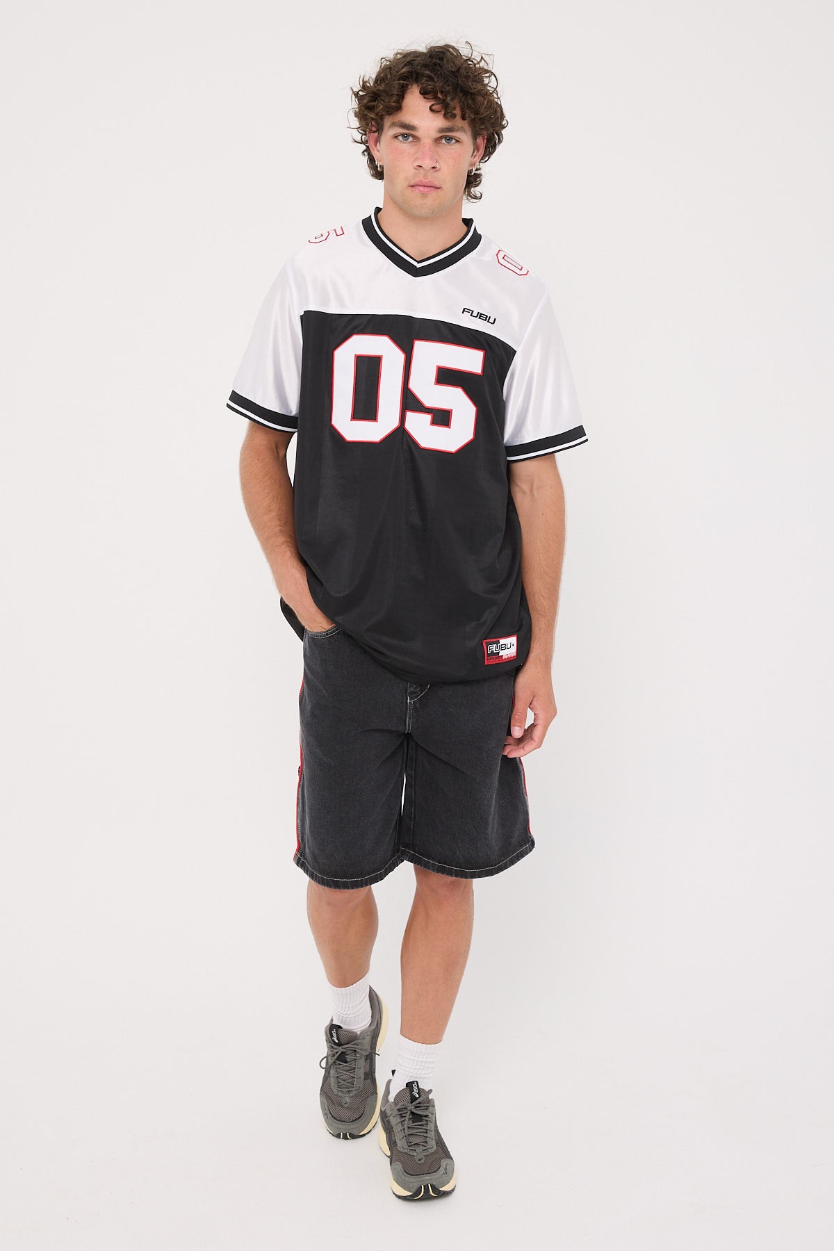 Fubu Corporate Football Jersey Black/White/Red