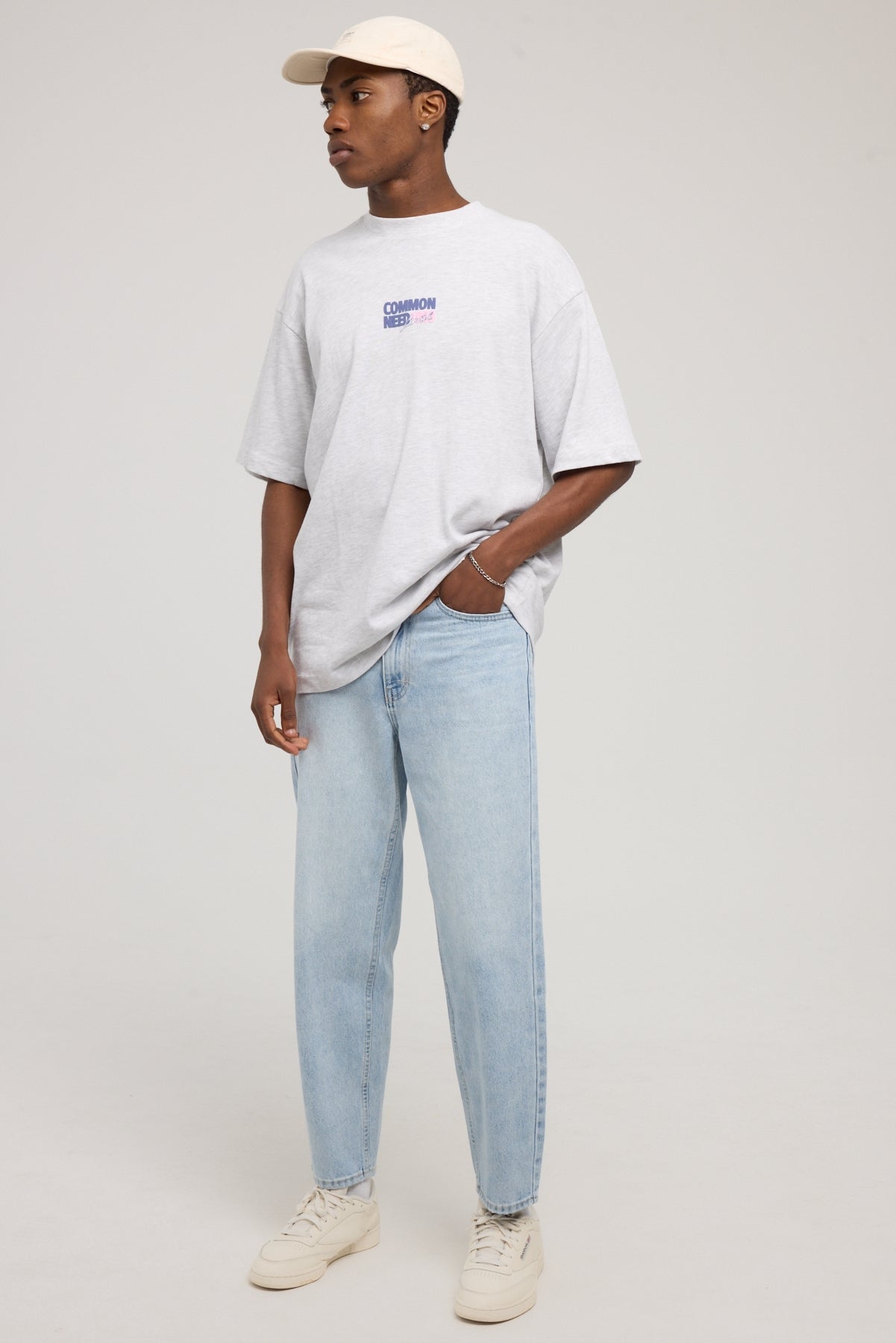 Common Need Pinnacle Heavyweight Boxy Tee Snow Marle