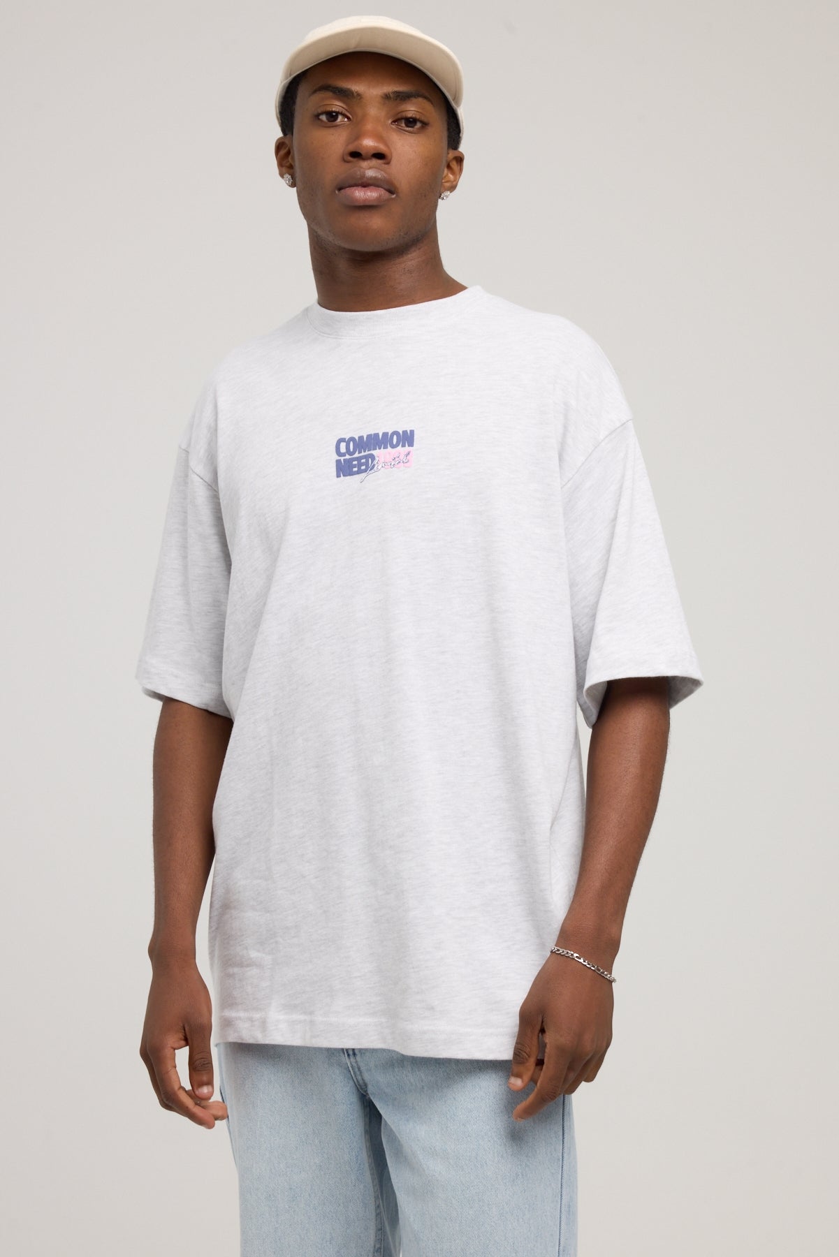 Common Need Pinnacle Heavyweight Boxy Tee Snow Marle