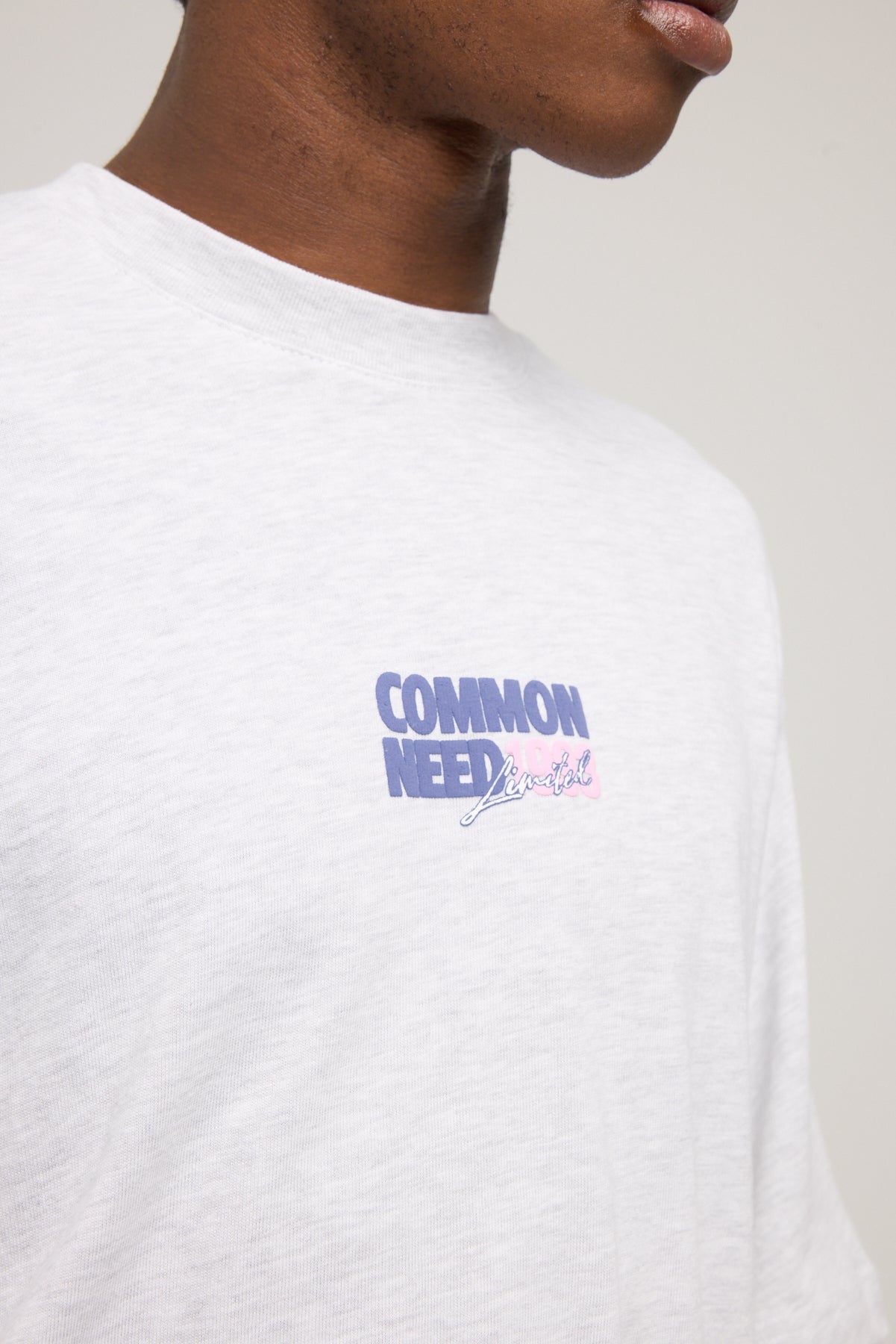 Common Need Pinnacle Heavyweight Boxy Tee Snow Marle