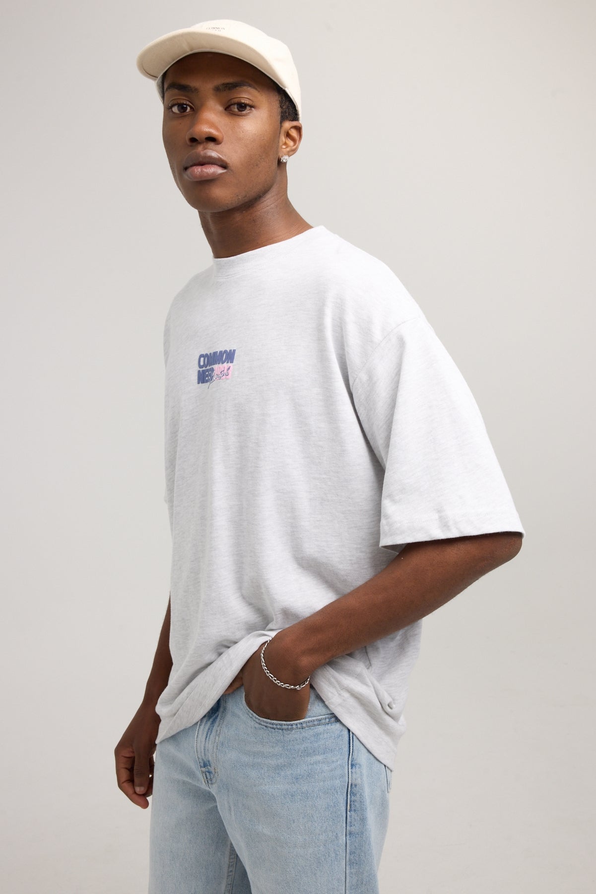 Common Need Pinnacle Heavyweight Boxy Tee Snow Marle