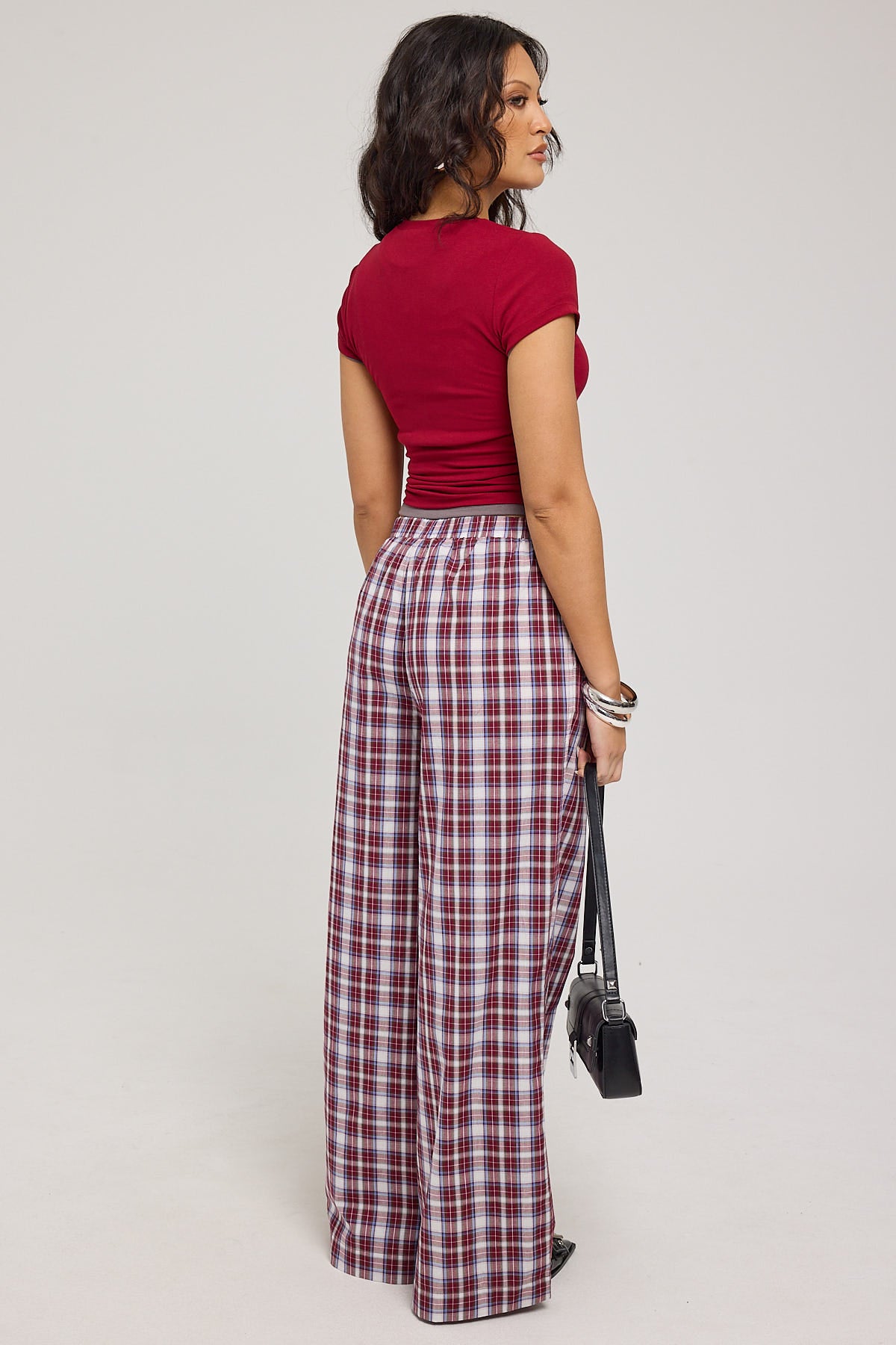 Neovision Relaxed Check Pant Red Check