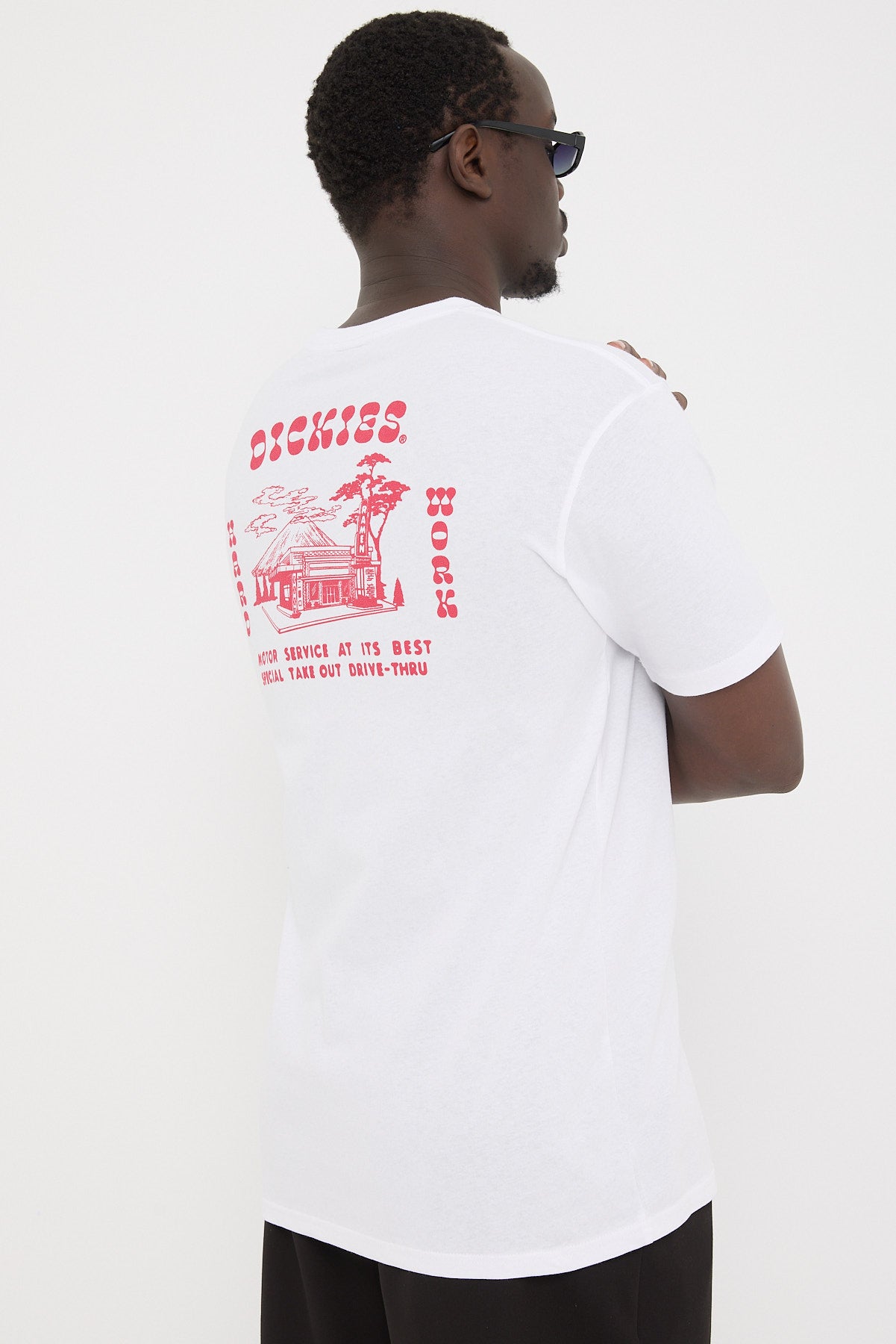 Dickies Motor Service Short Sleeve Tee White