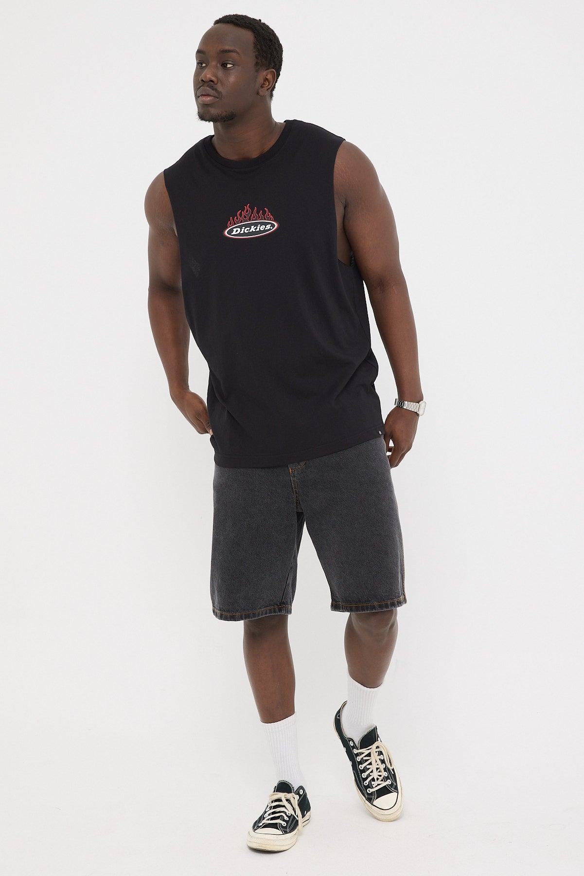 Dickies Fire Boy Muscle Tee Black