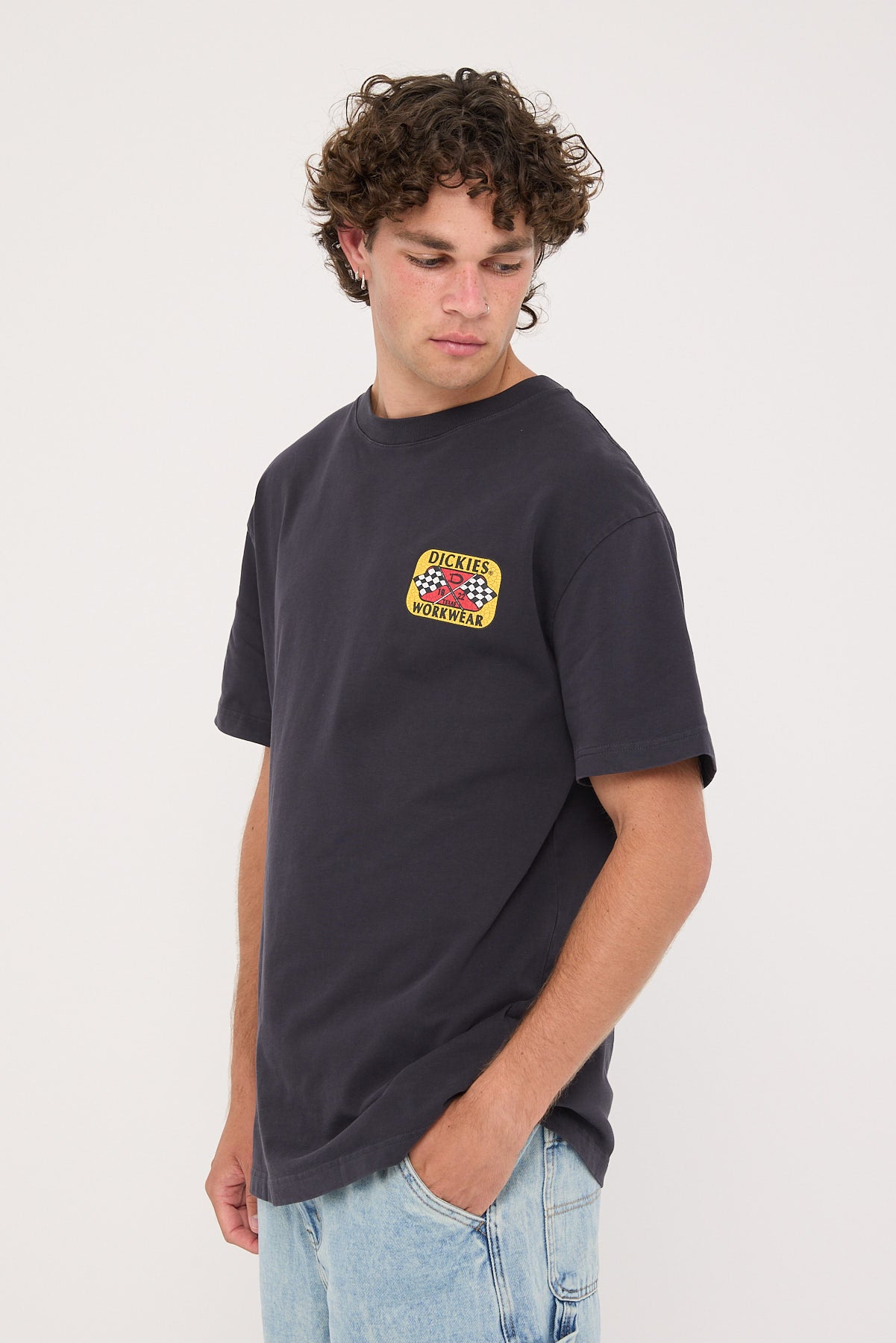 Dickies Finish Line 450 Tee Washed Black