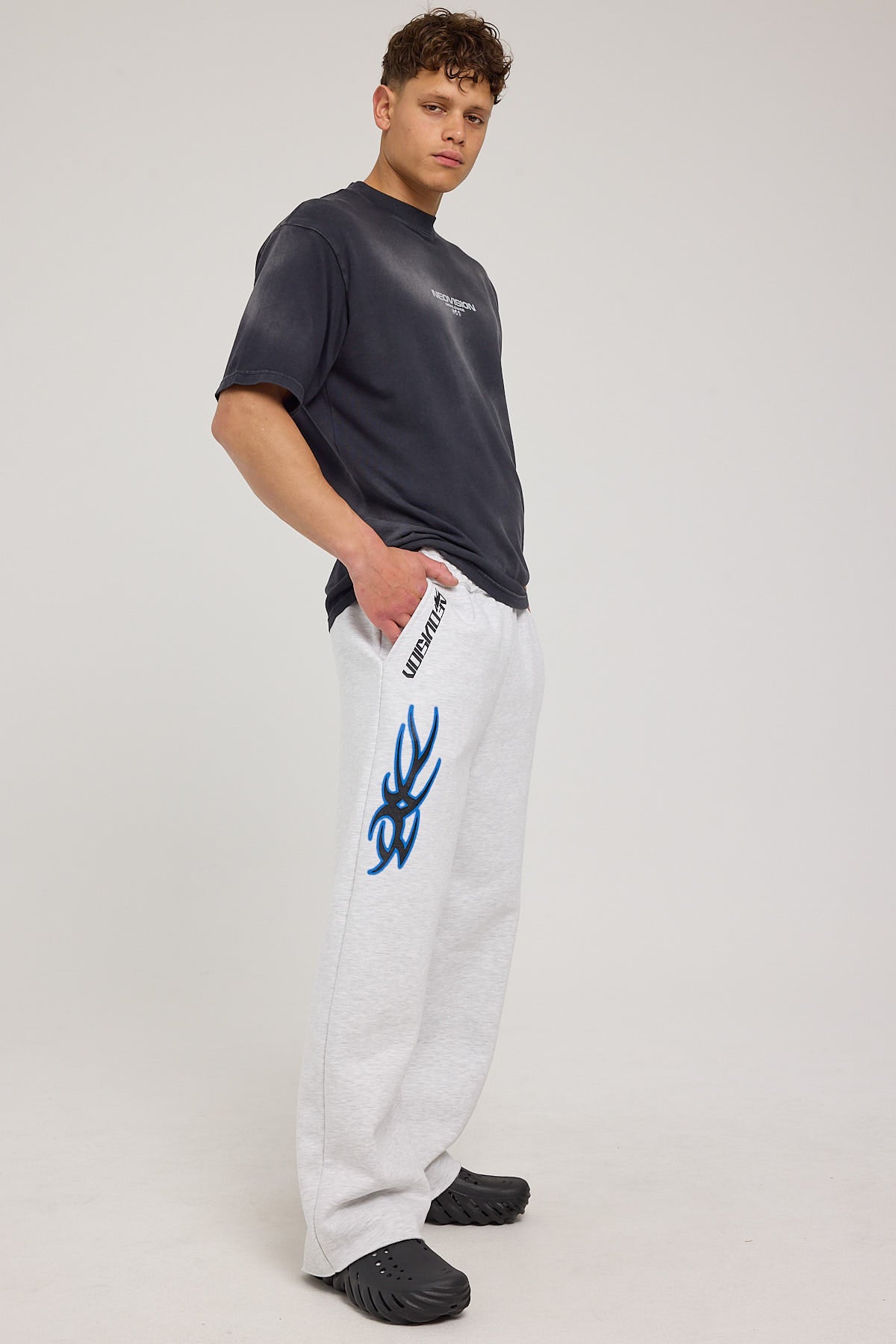 Neovision Psytrance Baggy Sweatpant Grey Marle