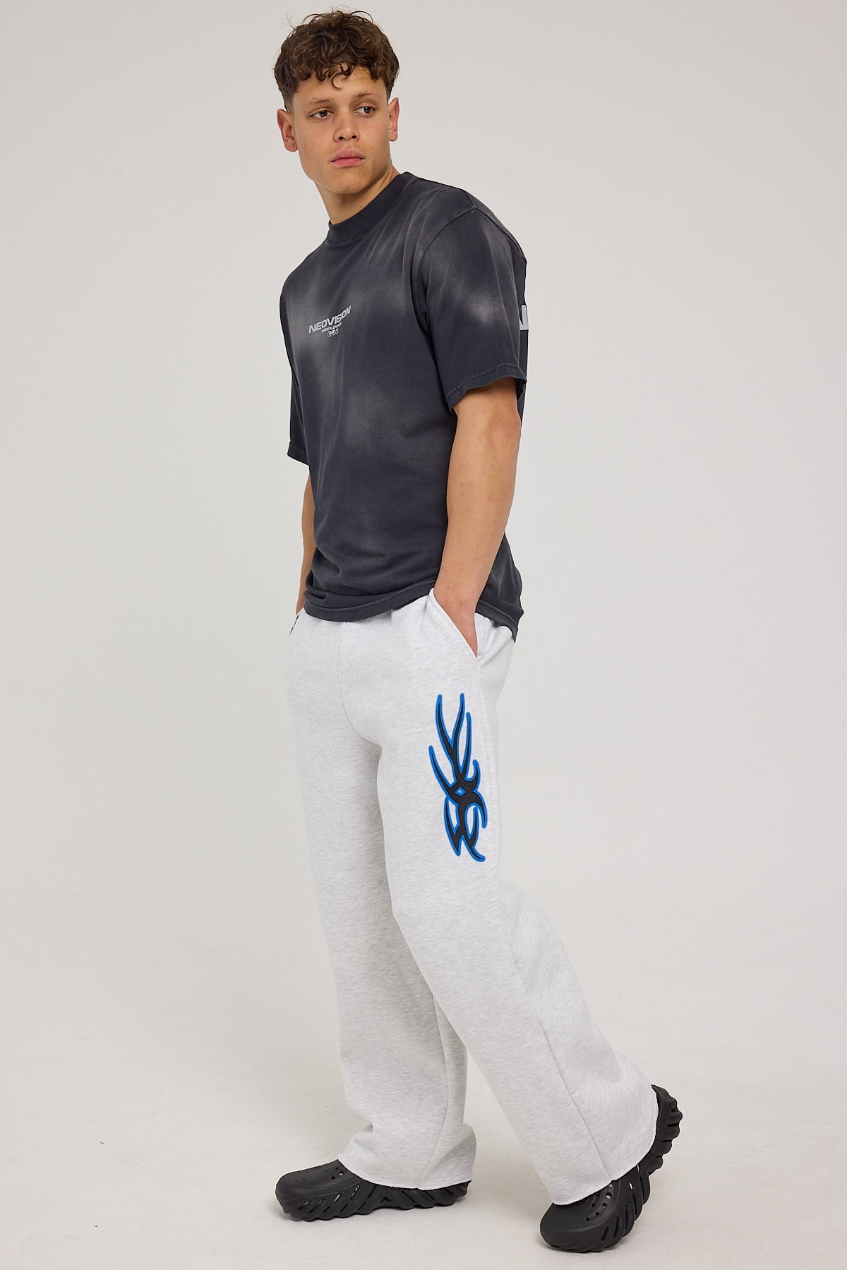 Neovision Psytrance Baggy Sweatpant Grey Marle