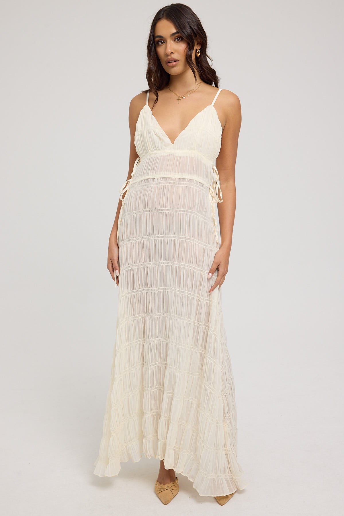 Sndys The Label La Louisiane Maxi Dress Shell