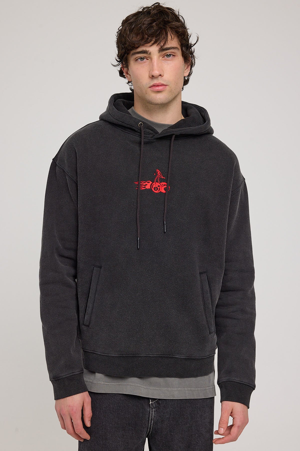 Billy Bones Club Cherry Gloss Hoodie Washed Black