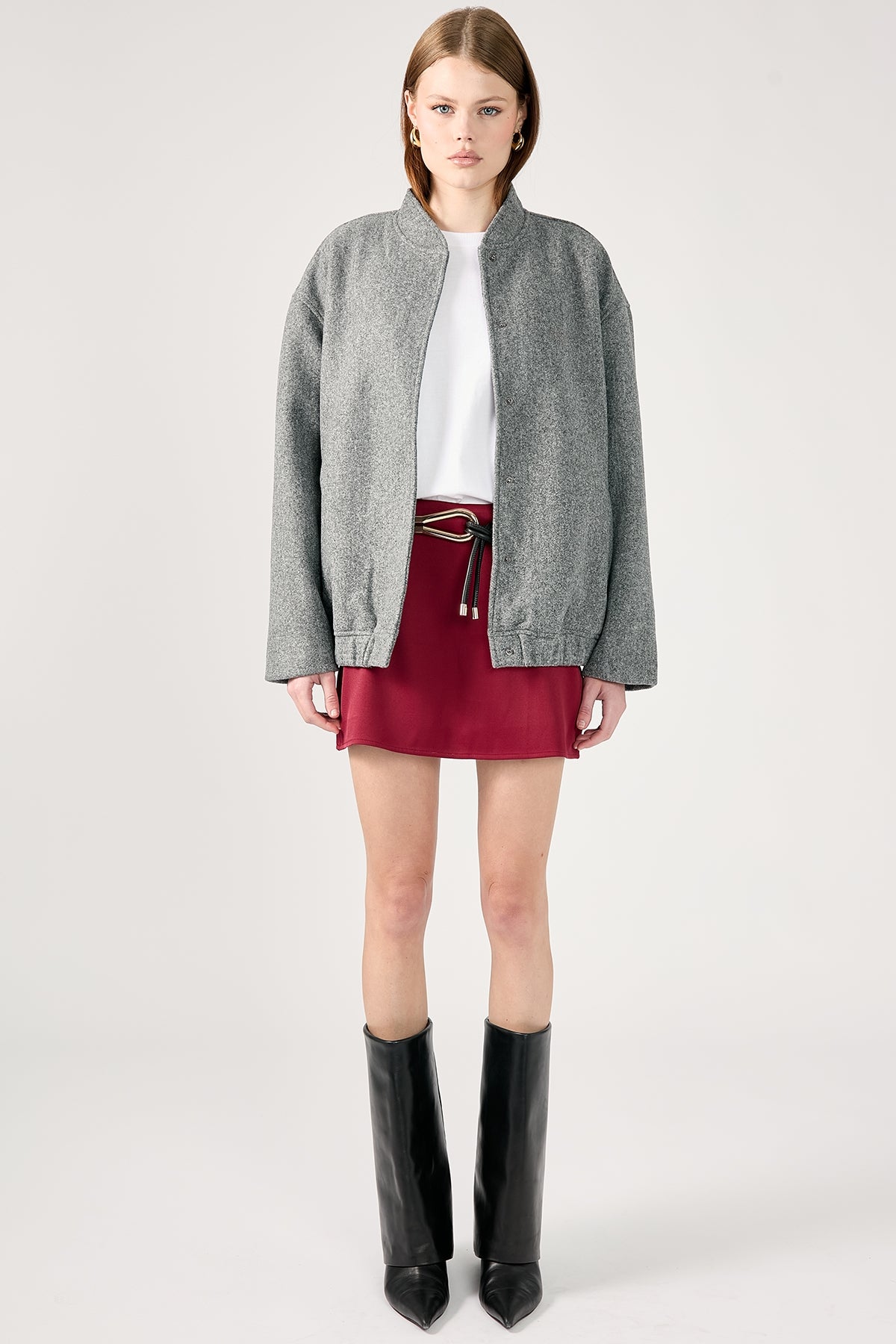 Perfect Stranger My Go To Skort Burgundy