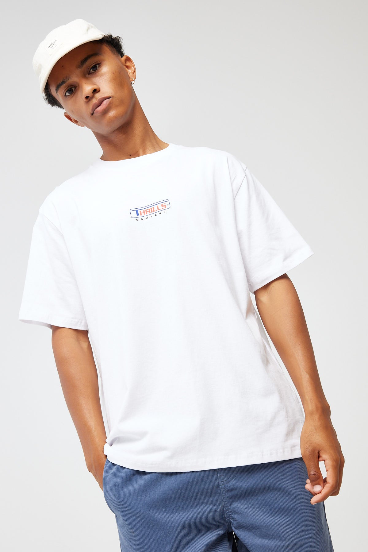 Thrills Not Permitted Merch Fit Tee White