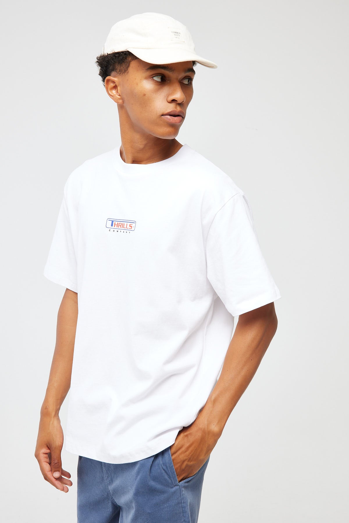 Thrills Not Permitted Merch Fit Tee White