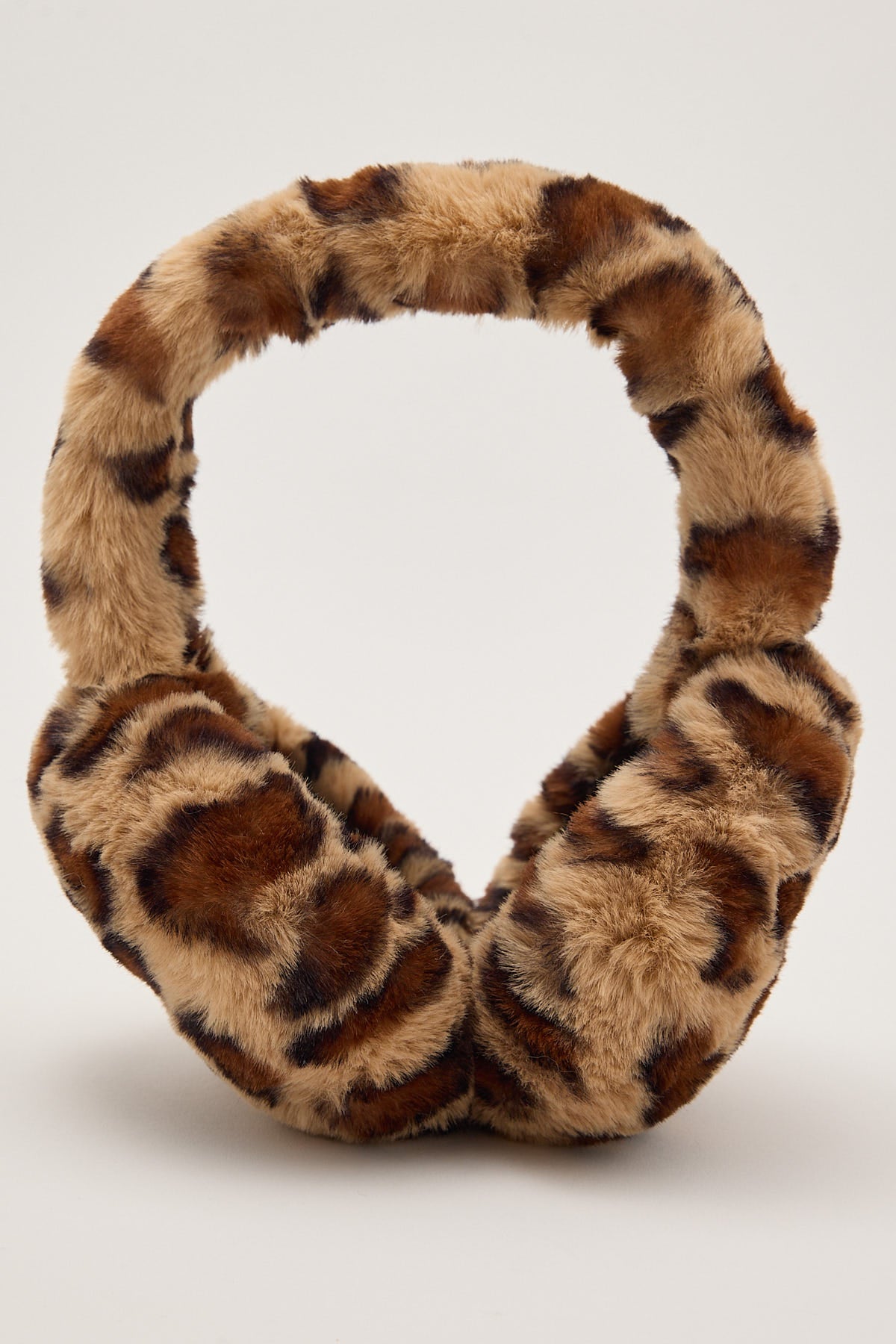 Token Fluffy Leopard Ear Muffs Animal Print