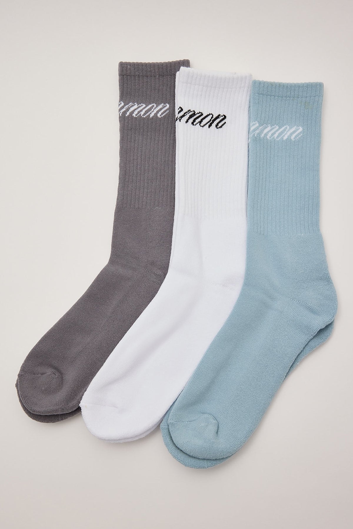 Common Need Custom Sock 3 Pack Blue/Grey/White