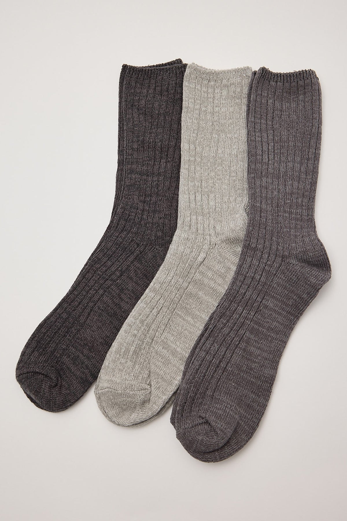 Common Need Aspen Sock 3 Pack Grey Marle