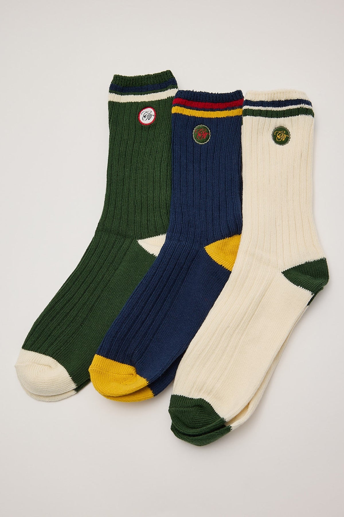 Common Need Colts Sock 3 Pack Green/Black/Off White